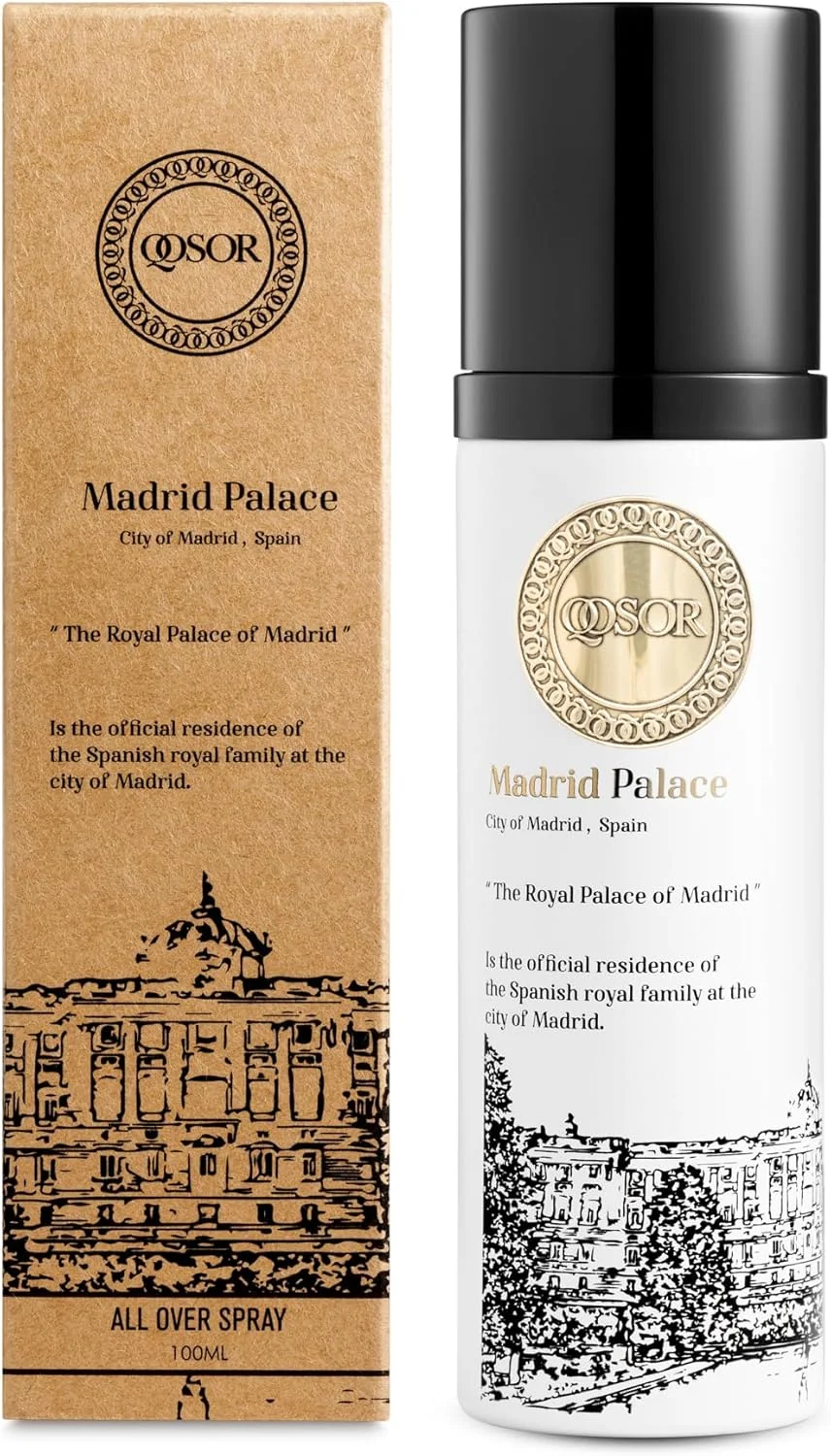 اسپری عطر بدن مردانه و زنانه کاخ مادرید Qosor Perfumes - اسپری بدن، 100 میلی لیتر اسپری عطر بدن مردانه و زنانه کاخ مادرید Qosor Perfumes - اسپری بدن، 100 میلی لیتر