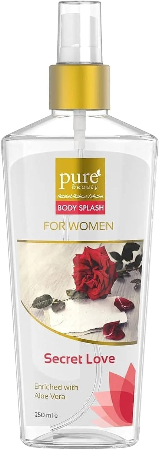 بادی اسپلش زنانه Pure Beauty مدل Secret Love حجم 250 میل، اسپری بدن زنانه Pure Beauty مدل Love Puzzle حجم 250 میل