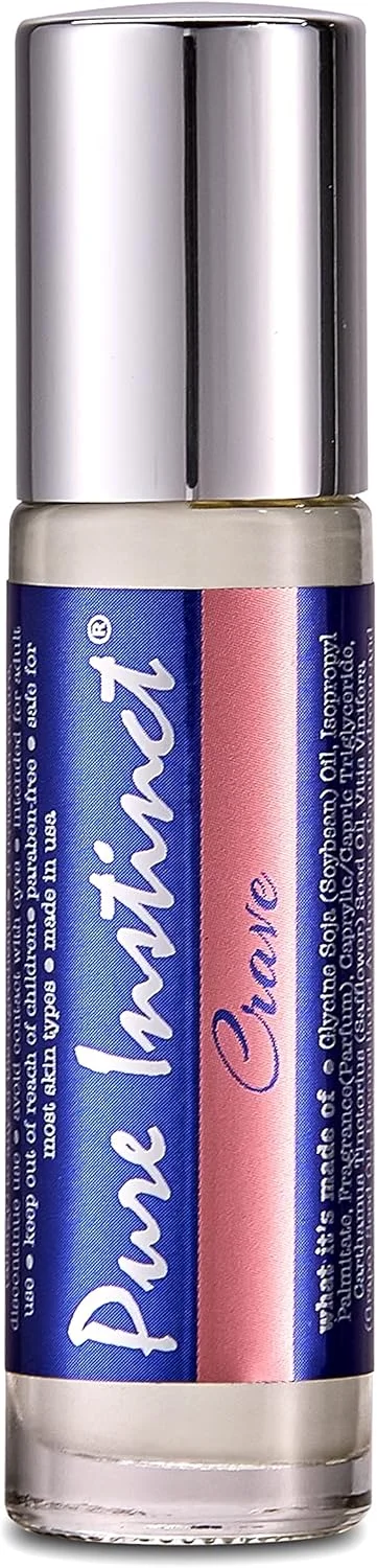 عطر رولی Pure Instinct CRAVE با فرمولاسیون اصلی حاوی فرمون و روغن‌های ضروری - مخصوص بانوان - مناسب سفر (حجم 10.2 میلی‌لیتر)