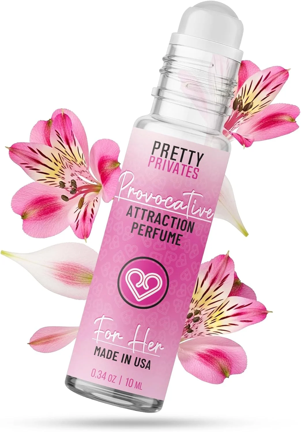 عطر فرمونی زنانه Pretty Privates به همراه روغن رولی 10 میلی لیتری، رایحه ماندگار، افزایش ظرافت، عطر فریبنده ساخت ایالات متحده آمریکا - Perfume con Feromonas para Mujeres, Women's Body Oil