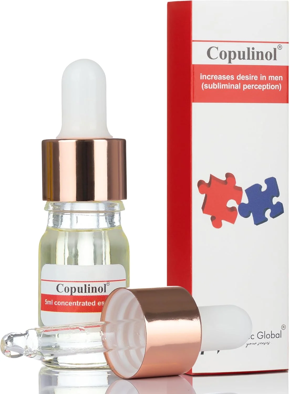 Pherolec Global دنبال حواس خود باشید... COPULINOL 100% فرمون برای زنان - قدرت فوق العاده - عطر زنانه با رایحه ماندگار - اندازه مسافرتی - 5 میلی لیتر