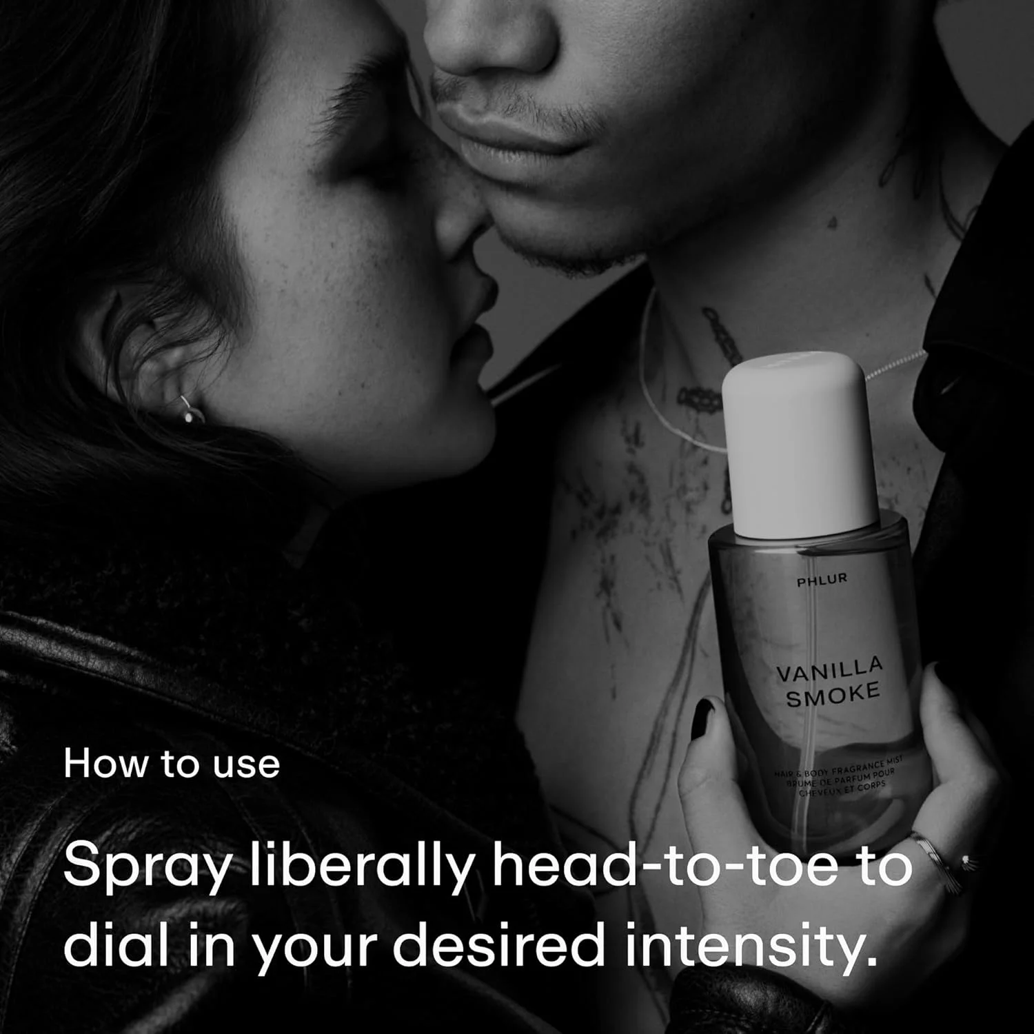 اسپری بدن و مو وانیل اسموک PHLUR - عطر بدن و مو - اسپری بدن وانیلی کشمیر با فلفل صورتی، ترنج، دانه تونکا و بخور (236 میلی لیتر)