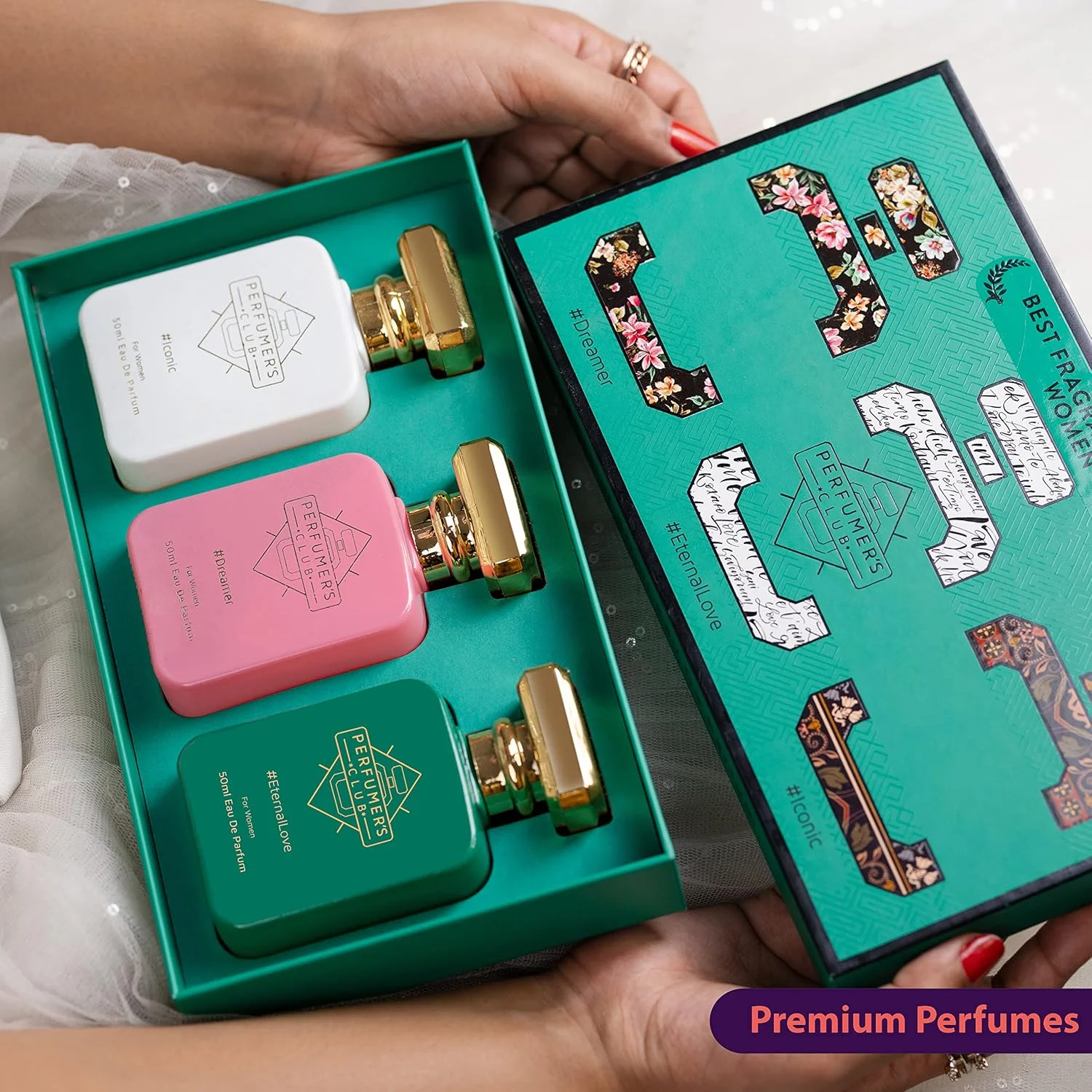 ست هدیه عطر زنانه "بهترین عطر برای زنان" پرفیومرز کلاب شامل 3 عطر (Dreamer + EternalLove + Iconic) ماندگاری تا 24 ساعت (ادو پرفیوم) | هدیه برای دیوالی || هدیه برای دیوالی | هدیه راکی برای برادر | دوستی ست هدیه عطر زنانه "بهترین عطر برای زنان" پرفیومرز کلاب شامل 3 عطر (Dreamer + EternalLove + Iconic) ماندگاری تا 24 ساعت (ادو پرفیوم) | هدیه برای دیوالی || هدیه برای دیوالی | هدیه راکی برای برادر | دوستی