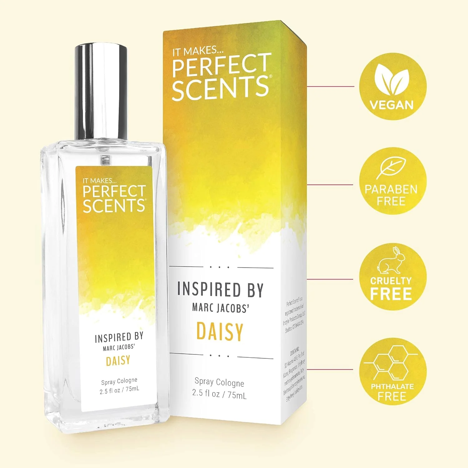 عطرهای Perfect Scents | الهام گرفته از دیزی مارک جاکوبز | ادو تویلت زنانه | وگان، بدون پارابن، بدون فتالات | هرگز روی حیوانات آزمایش نشده | 2.5 اونس مایع عطرهای Perfect Scents | الهام گرفته از دیزی مارک جاکوبز | ادو تویلت زنانه | وگان، بدون پارابن، بدون فتالات | هرگز روی حیوانات آزمایش نشده | 2.5 اونس مایع