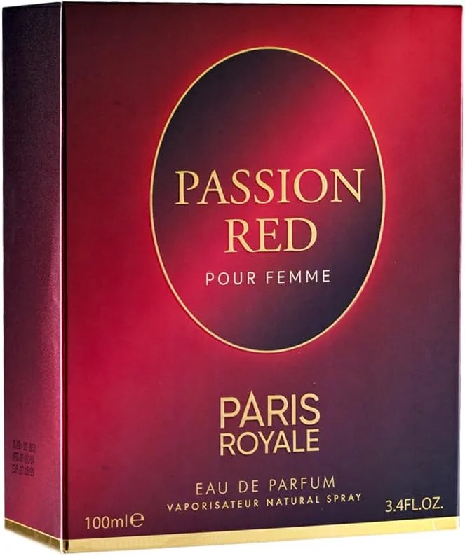 ادکلن زنانه پاریس رویال Passion Red حجم 100 میل ادو پرفیوم