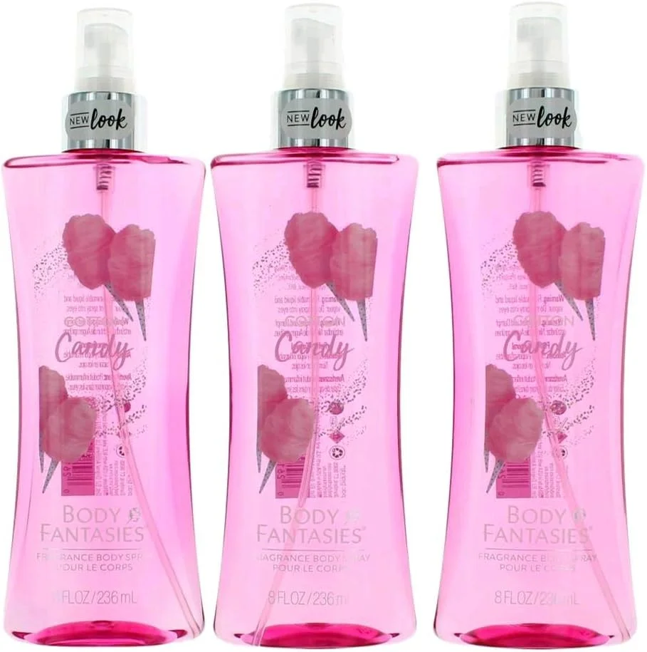پارفومز دی کوئر Cotton Candy از Body Fantasies، بسته 3 عددی اسپری بدن زنانه 8oz
