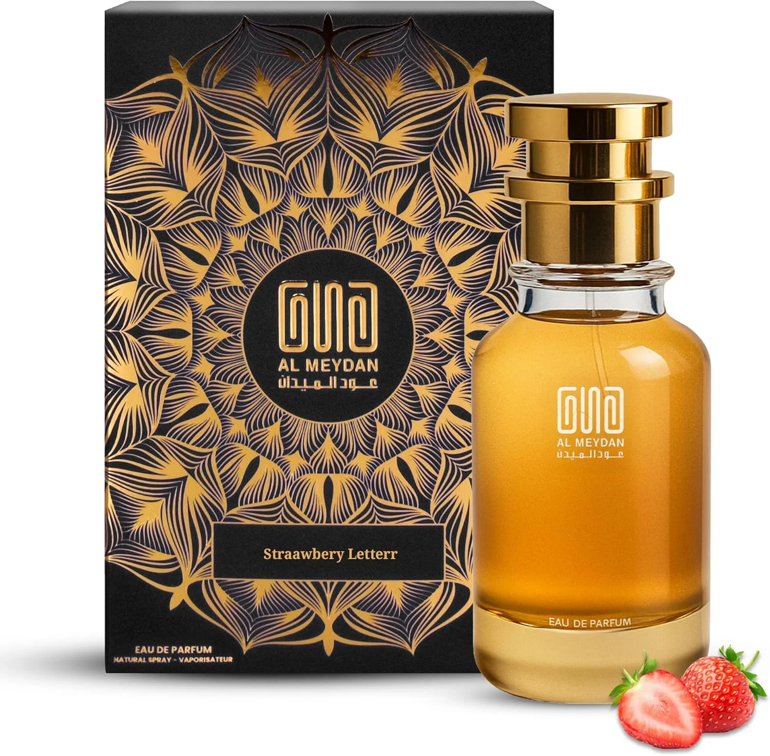 عطر روغنی زنانه عود المیدان - الهام گرفته از Straawbery Letterr - عطر میوه ای و گلی بدون الکل با رایحه توت فرنگی، شکوفه سیب و دانه تونکا - ماندگاری طولانی و شیرین (100 میلی لیتر)