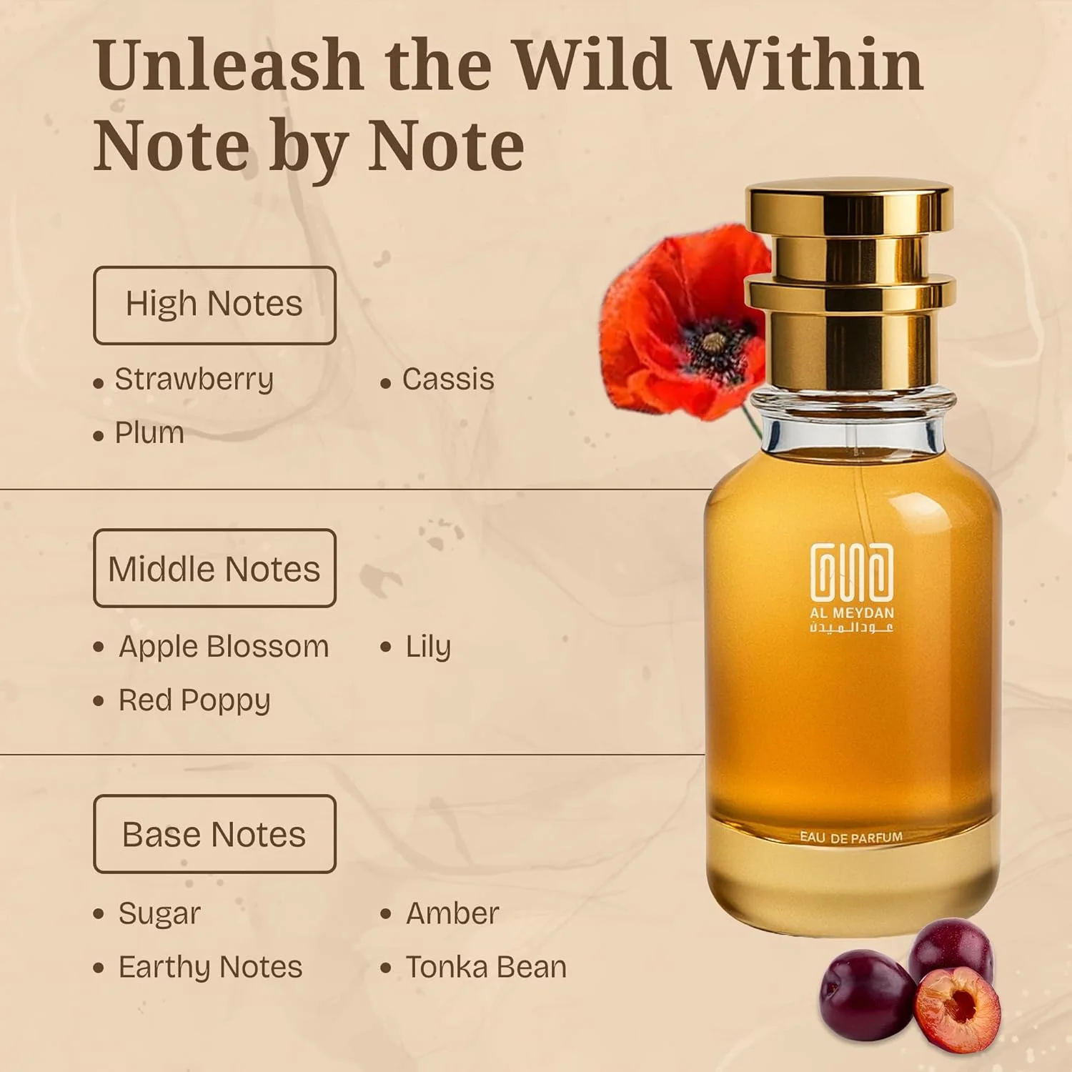عطر روغنی زنانه عود المیدان - الهام گرفته از Straawbery Letterr - عطر میوه ای و گلی بدون الکل با رایحه توت فرنگی، شکوفه سیب و دانه تونکا - ماندگاری طولانی و شیرین (100 میلی لیتر)