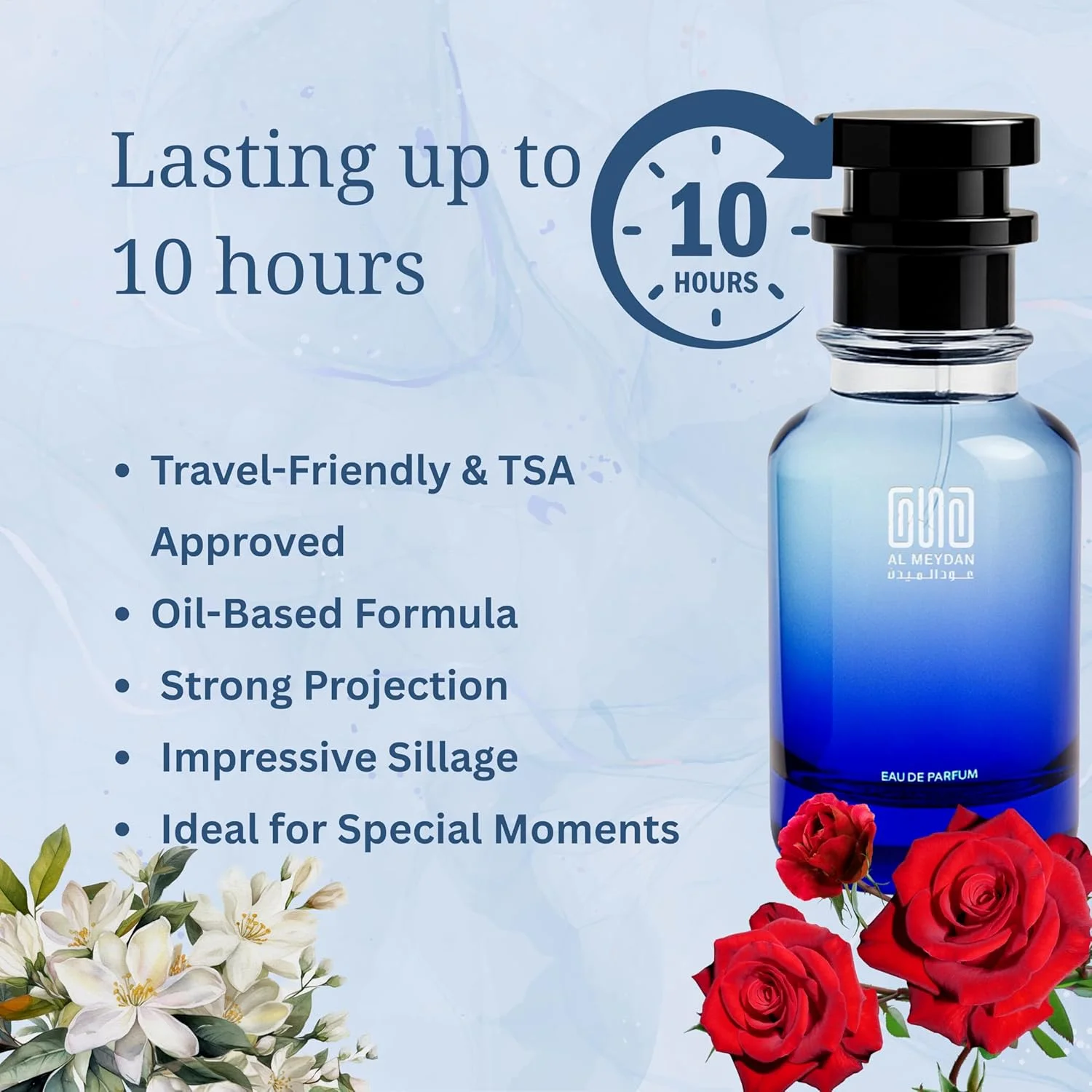 عطر روغنی عود المیدان زنانه – الهام گرفته از 212 نایس پیلز ویمن – رایحه گلی مرکباتی بدون الکل با پرتقال، رز و مشک – ماندگاری 4-6 ساعته برای استفاده روزمره (50 میلی لیتر)