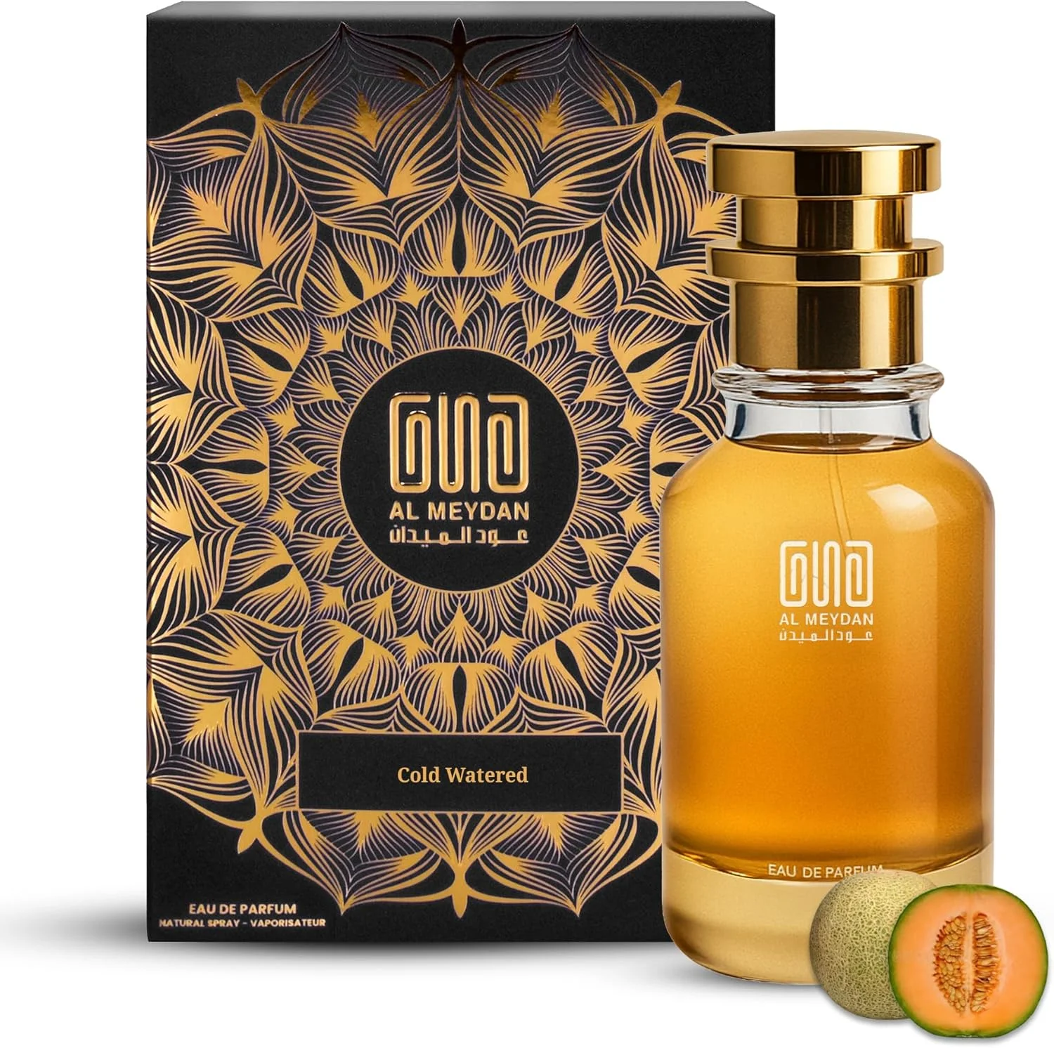 عطر روغنی عود المیدان زنانه – مشابه رایحه کلد واتر – عطر روغنی بدون الکل با رایحه آبی و گلی، همراه با خربزه، لوتوس و وانیل – ماندگاری طولانی 8 تا 10 ساعت (200 میلی لیتر)