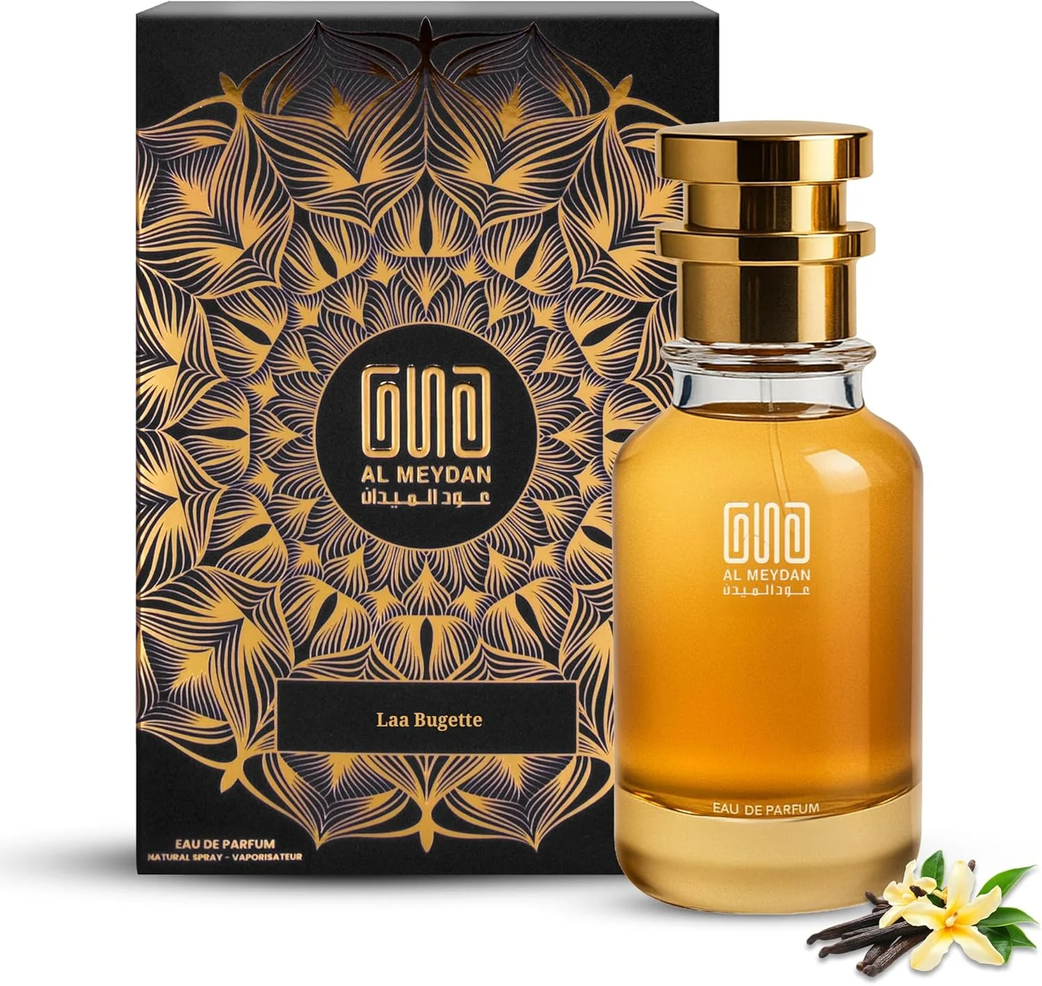 عطر روغنی عود المیدان زنانه و مردانه – الهام گرفته از Laa Bugette – عطر روغنی بدون الکل با رایحه وانیل، زنبق و چرم سفید – ماندگاری طولانی، ملایم و شیک (200 میلی لیتر)