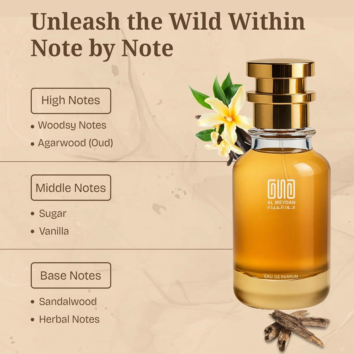 عطر روغنی عود المیدان زنانه و مردانه – مشابه عطر امیر ال عود اینتنسیفاید – عطر روغنی چوبی و شیرین بدون الکل با رایحه عود، وانیل و چوب صندل – ماندگاری طولانی 8 تا 10 ساعت (50 میلی لیتر)
