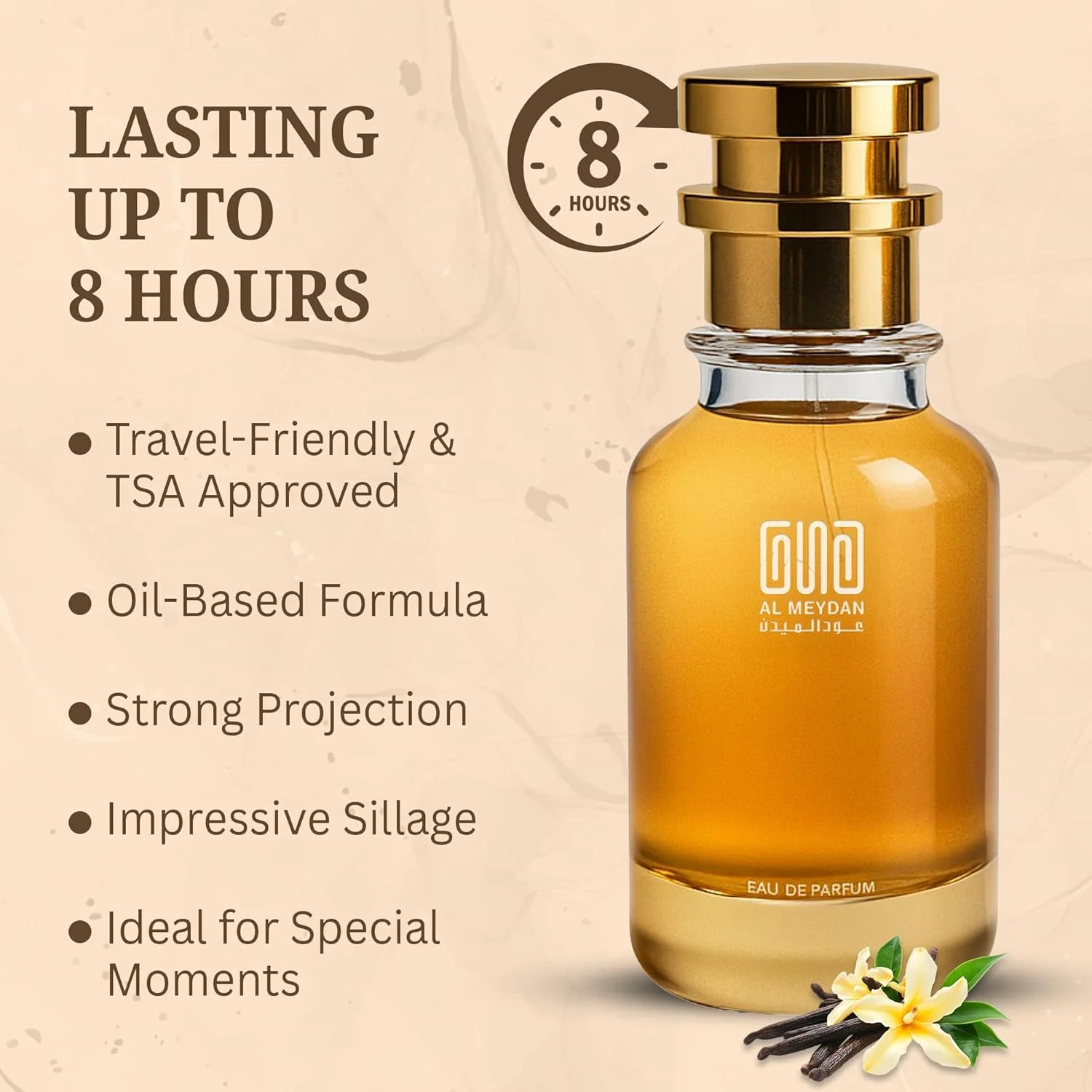 عطر روغنی عود المیدان زنانه - مشابه رایحه یارا - عطر گلی و گورمند بدون الکل با رایحه ارکیده، میوه های استوایی و وانیل - عطر ماندگار برای زنان (80 میلی لیتر)