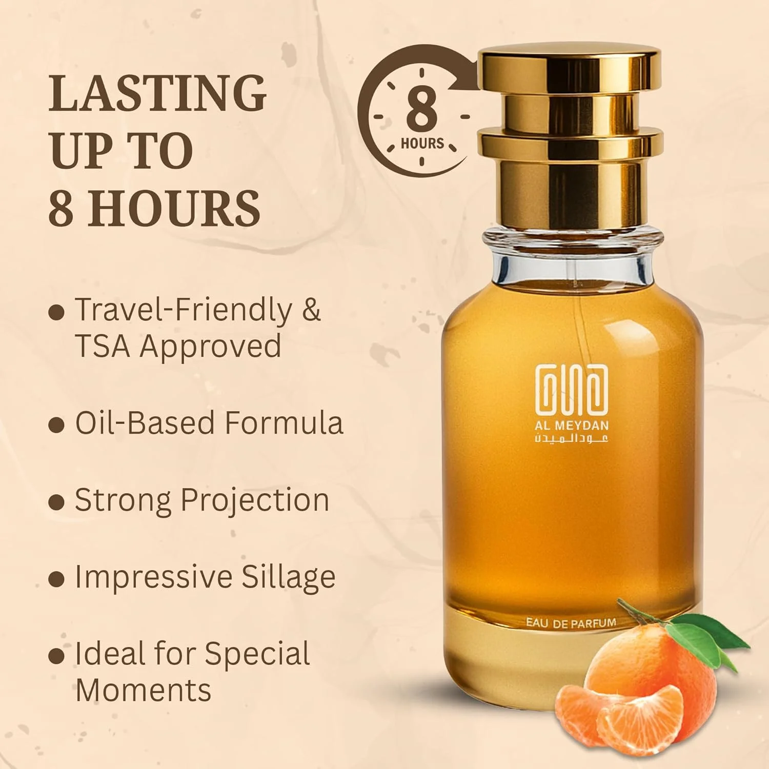 عطر روغنی عود المیدان زنانه – مشابه رایحه میستیک بوکت – عطر گلی و میوه ای بدون الکل با رایحه هلو سفید، گل صد تومانی و وانیل – ماندگاری طولانی 8-10 ساعت (30 میلی لیتر)