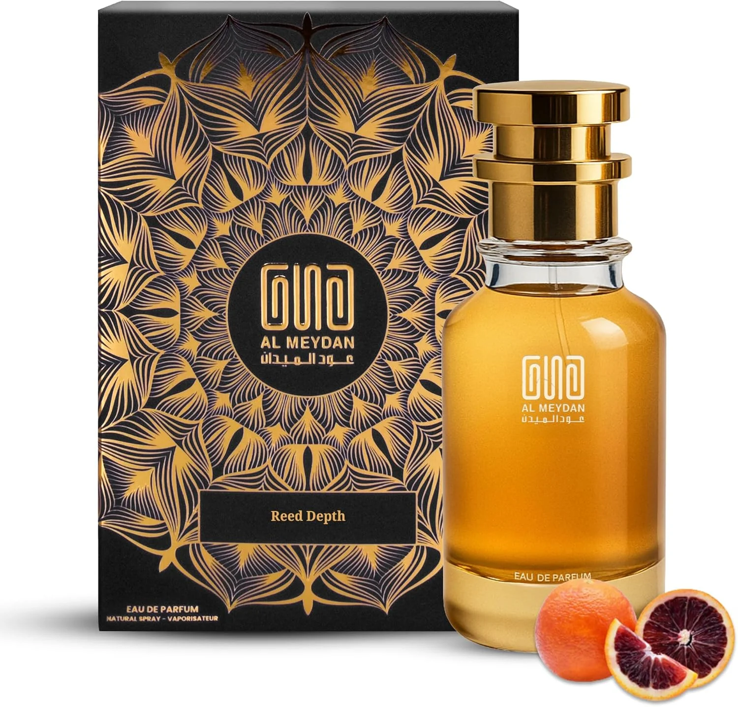 عطر روغنی عود المیدان زنانه – رایحه ای از رید دپت – عطر روغنی میوه ای و گلی بدون الکل با رایحه پرتقال خونی، زنجبیل و وانیل – ماندگاری طولانی 8-10 ساعت (30 میلی لیتر)
