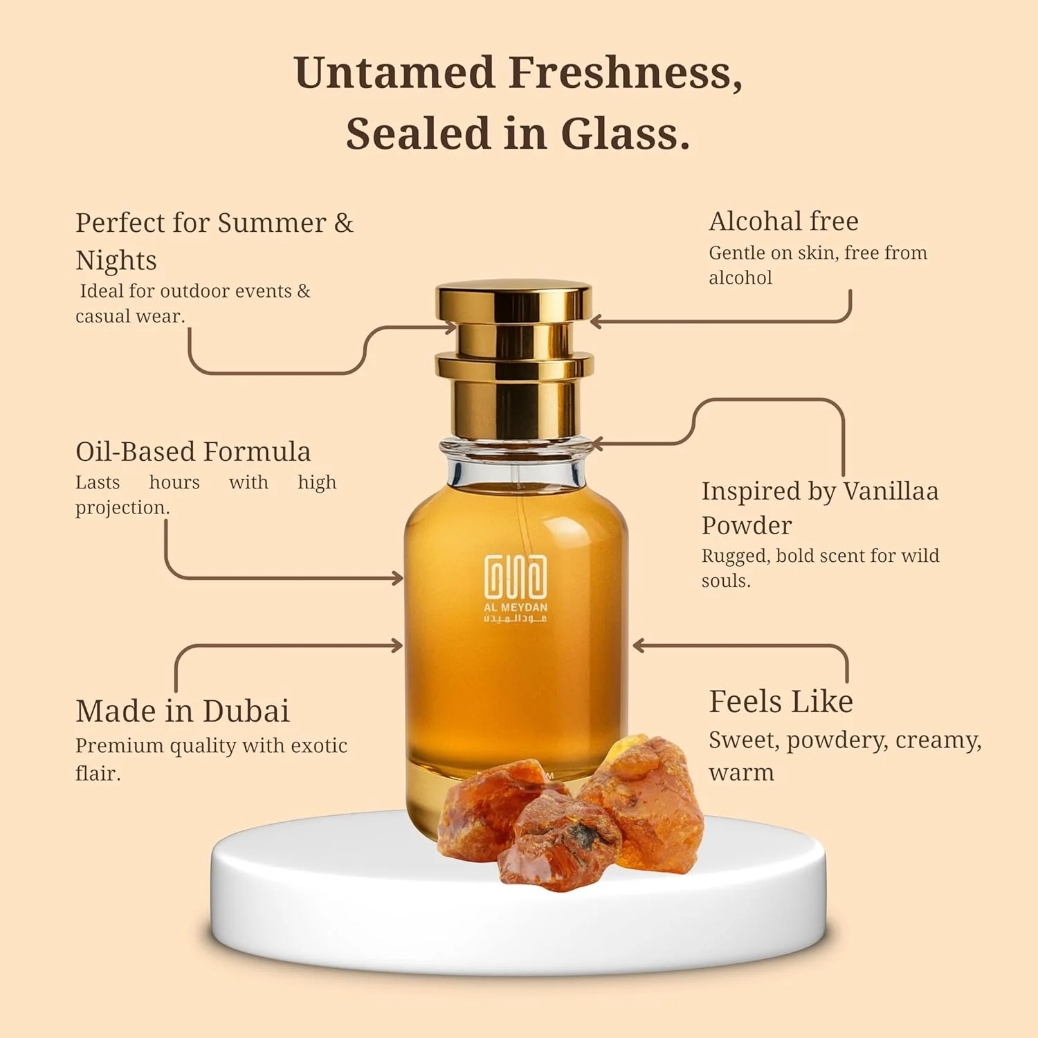 عطر روغنی عود المیدان برای مردان و زنان - الهام گرفته از پودر وانیلا - رایحه وانیلی شیرین، پودری و گرم با دانه تونکا، بادام و مشک - ماندگاری 8-9 ساعته - عطر پاییزی/زمستانی (30 میلی لیتر)