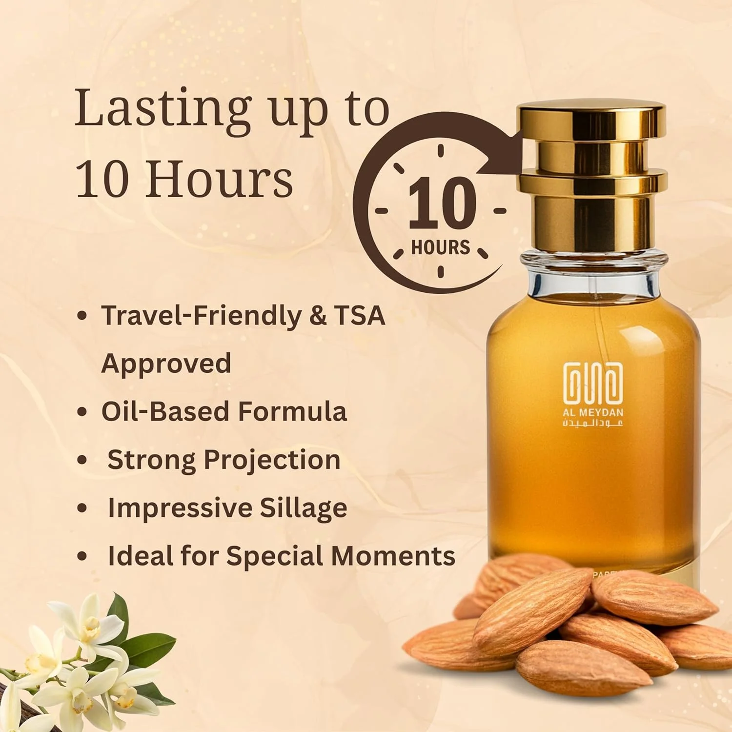 عطر روغنی عود المیدان برای مردان و زنان - الهام گرفته از پودر وانیلا - رایحه وانیلی شیرین، پودری و گرم با دانه تونکا، بادام و مشک - ماندگاری 8-9 ساعته - عطر پاییزی/زمستانی (30 میلی لیتر)