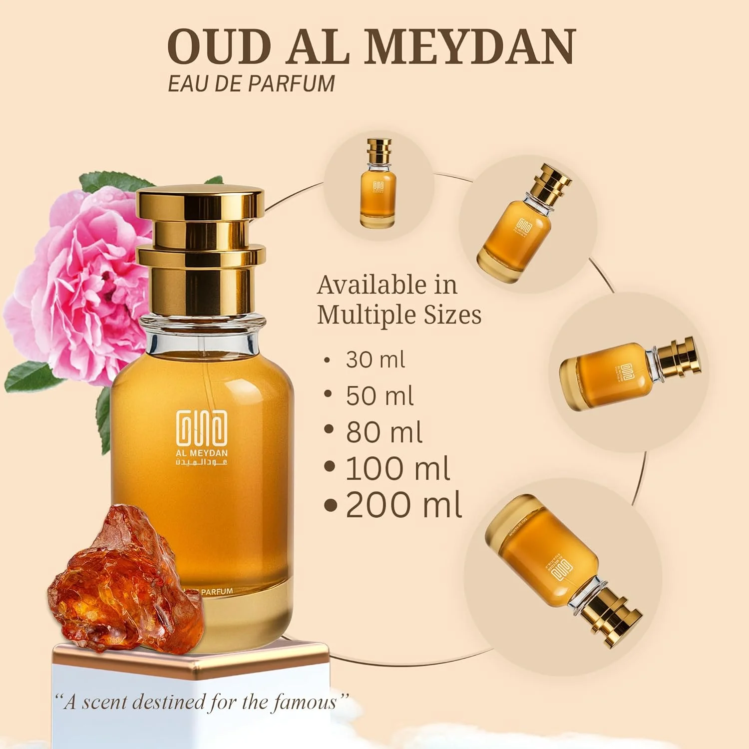 عطر روغنی زنانه عود المیدان - الهام گرفته از Elle Sahab Royality - عطر روغنی بدون الکل با رایحه های ماندارین، رز و وانیل - ماندگاری طولانی، رایحه ای گلی، ظریف و سلطنتی (30 میلی لیتر)