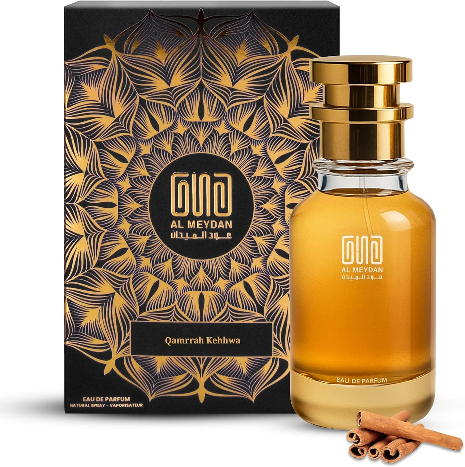 عطر روغنی عود المیدان زنانه و مردانه – الهام گرفته از قمره کهوه – عطر گورمند بدون الکل با دارچین، قهوه و وانیل – ماندگاری طولانی 9-11 ساعت (30 میلی لیتر)