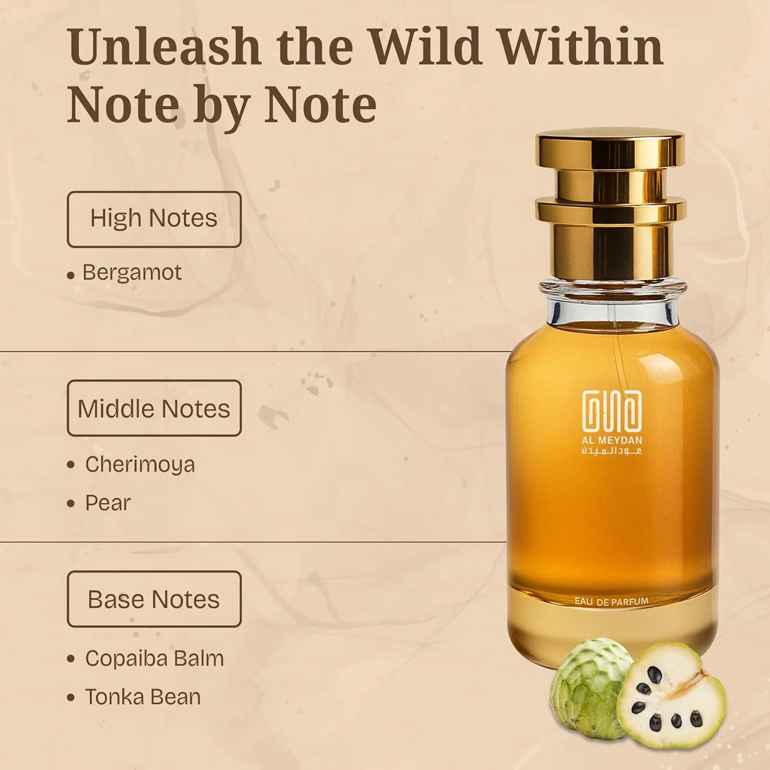 عطر روغنی عود المیدان زنانه و مردانه – الهام گرفته از Sunnlit Cherrimoyaa – عطر کولون میوه ای بدون الکل با رایحه ترنج، چریمایا و دانه تونکا – ماندگاری طولانی و طراوت بخش (200 میلی لیتر)