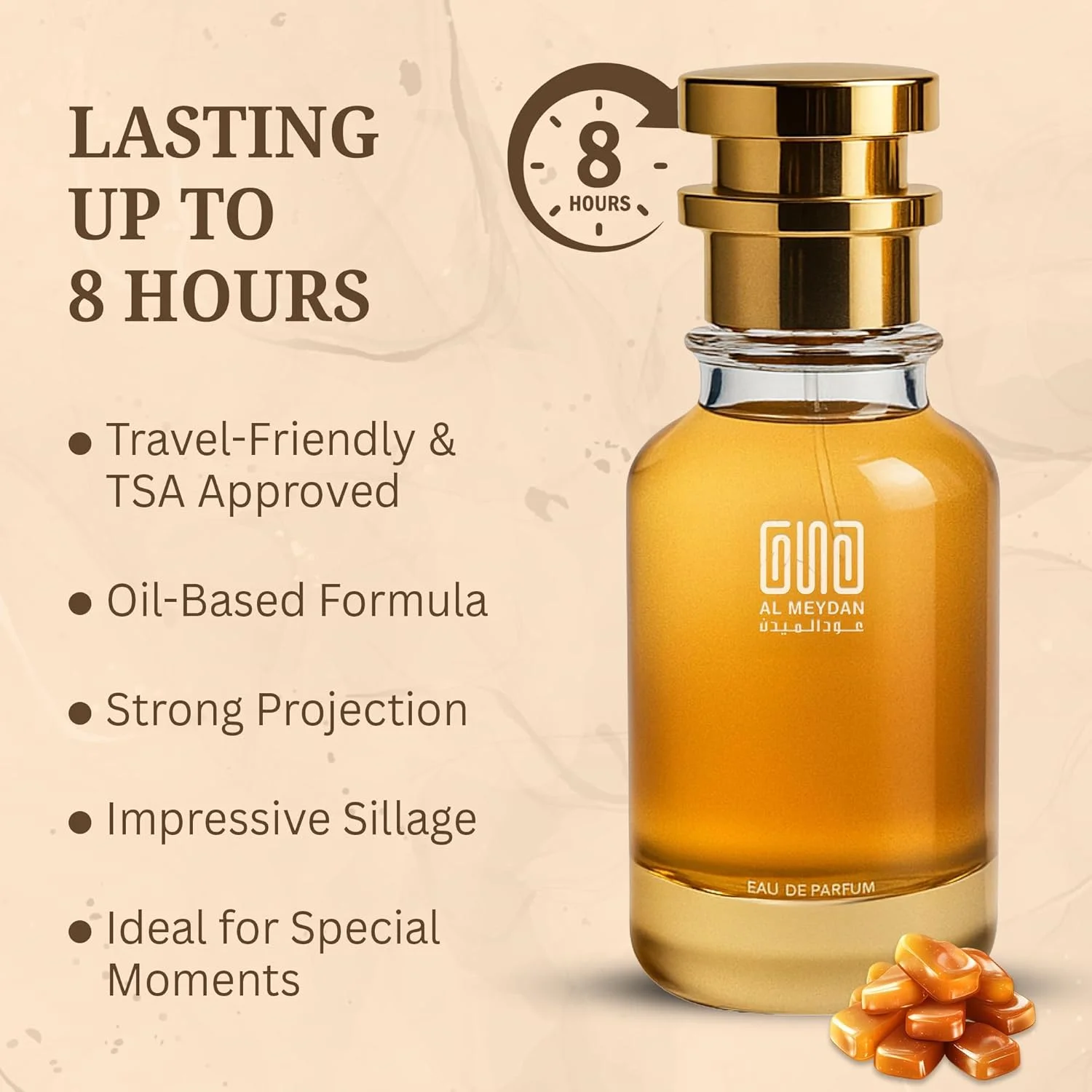 عطر روغنی عود المیدان زنانه و مردانه – مشابه رایحه Bubbel Foorever – بدون الکل، رایحه شیرین میوه ای گلی با لیمو، یاس، تافی، وانیل، مشک و عنبر – ماندگاری طولانی (80 میلی لیتر)