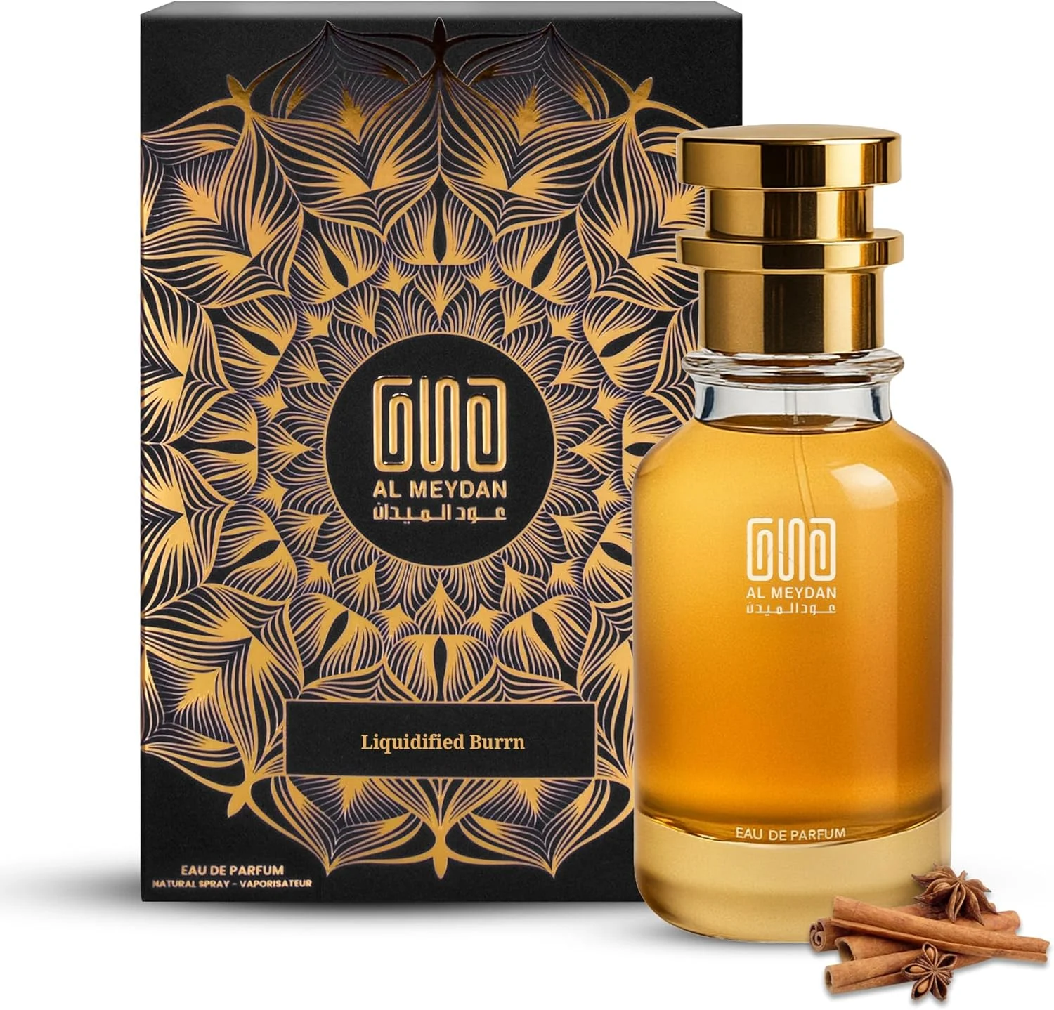 عطر روغنی عود المیدان زنانه و مردانه – مشابه رایحه لیکویفاید برن – عطر شرقی بدون الکل با دارچین، وانیل و مشک – ماندگاری طولانی 10-12 ساعت (200 میلی لیتر)