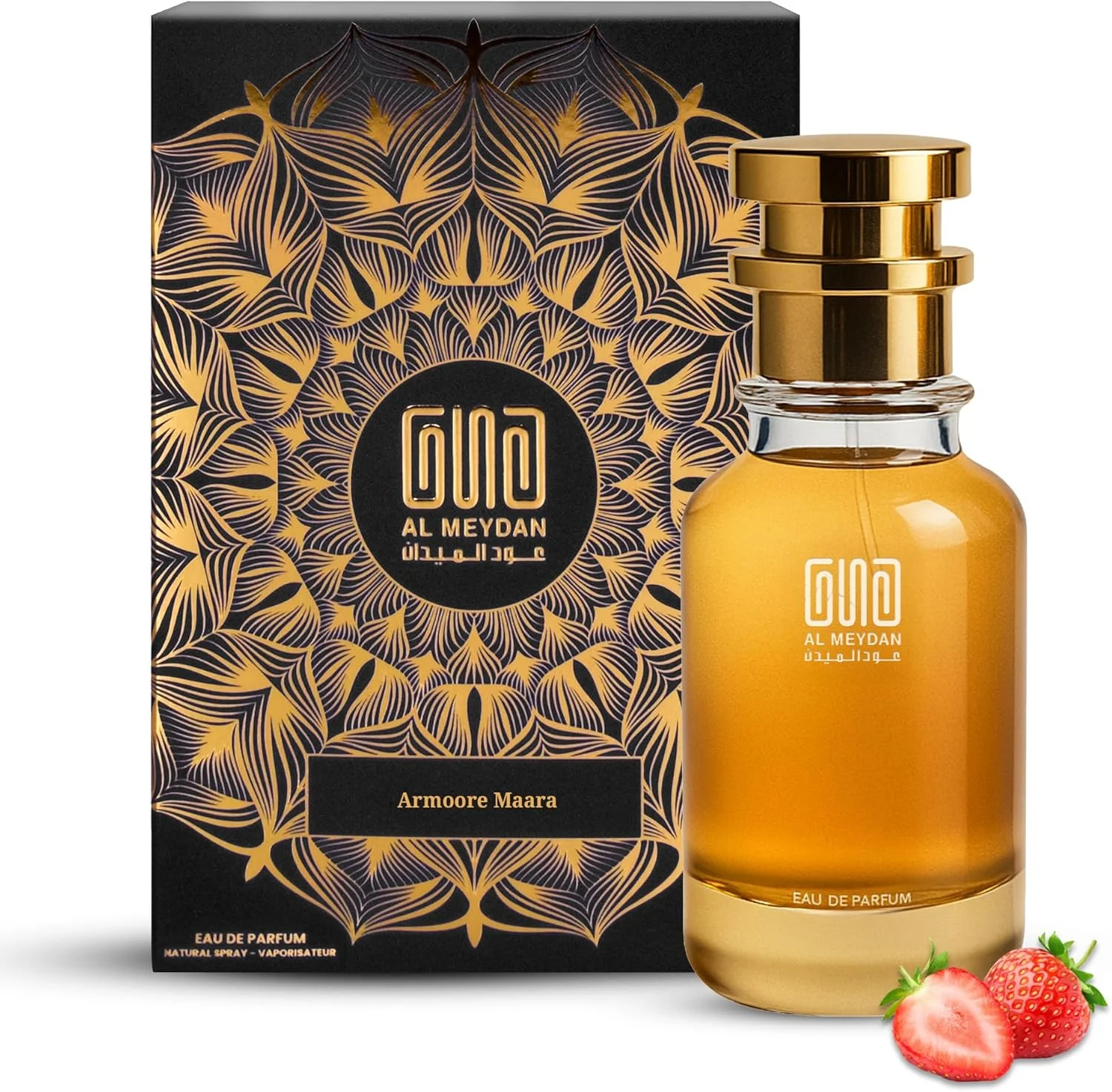 عطر روغنی عود المیدان زنانه و مردانه – الهام گرفته از آرمور مارا – عطر روغنی بدون الکل با رایحه توت فرنگی، یاس، نعناع هندی و وانیل – ماندگاری طولانی، شیرین و ظریف (100 میلی لیتر)