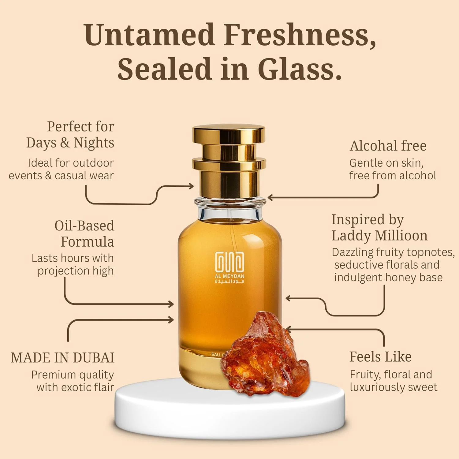 عطر روغنی عود المیدان زنانه - الهام گرفته از لیدی میلیون - روغن عطر بدون الکل با رایحه یاس، تمشک و عسل سفید - ماندگاری طولانی (30 میلی لیتر) عطر روغنی عود المیدان زنانه - الهام گرفته از لیدی میلیون - روغن عطر بدون الکل با رایحه یاس، تمشک و عسل سفید - ماندگاری طولانی (30 میلی لیتر)