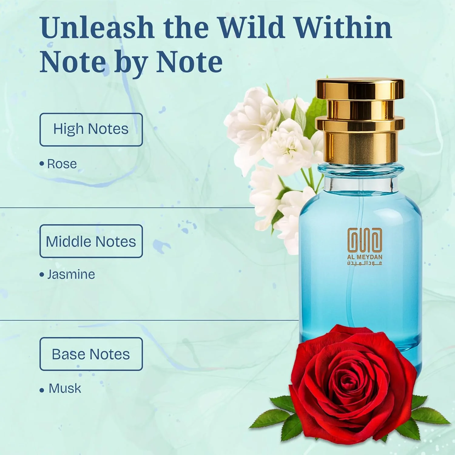 عطر روغنی زنانه عود المیدان - الهام گرفته از Rosee Muscc - عطر روغنی بدون الکل با رایحه های رز، مشک و یاس - ماندگاری طولانی، رایحه گلی، رمانتیک و ظریف (100 میلی لیتر) عطر روغنی زنانه عود المیدان - الهام گرفته از Rosee Muscc - عطر روغنی بدون الکل با رایحه های رز، مشک و یاس - ماندگاری طولانی، رایحه گلی، رمانتیک و ظریف (100 میلی لیتر)