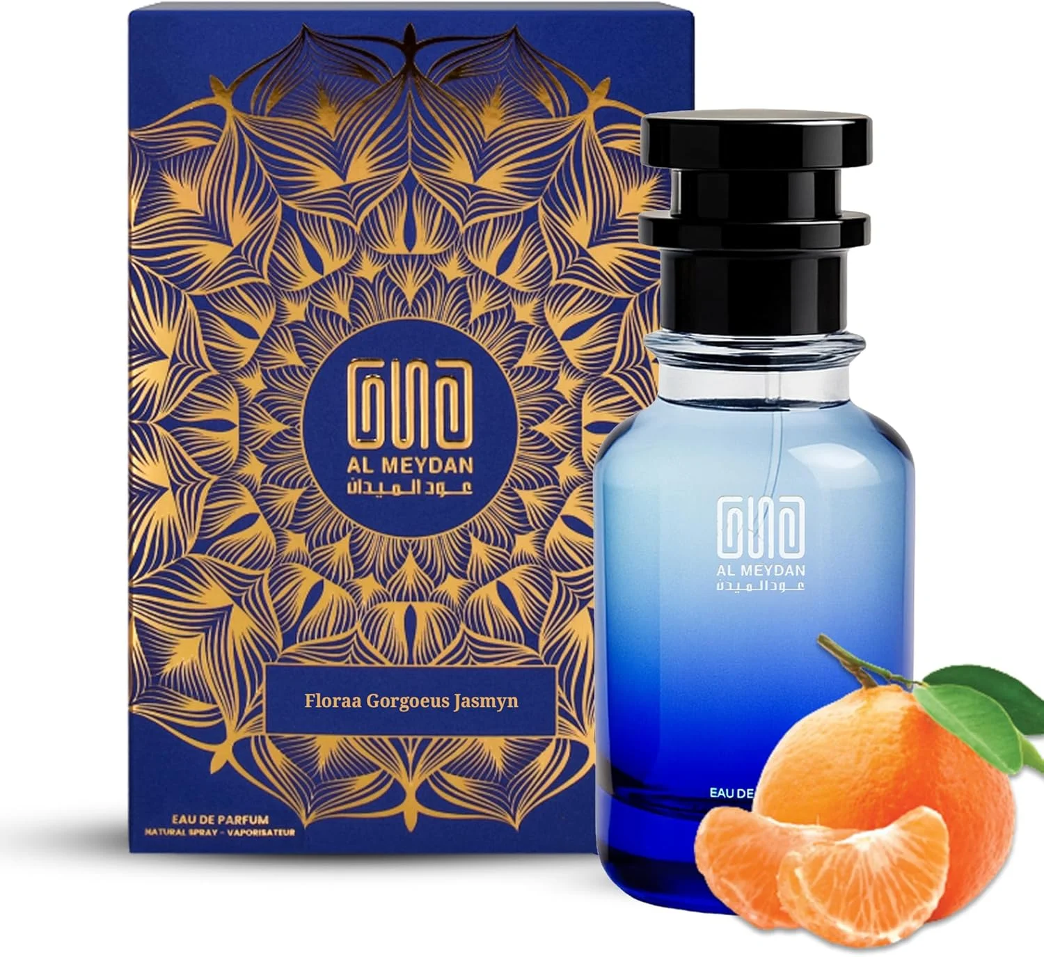 عطر روغنی عود المیدان زنانه - الهام گرفته از Floraa Gorgoeus Jasmyn - روغن عطر بدون الکل با رایحه یاس، گل رز دمشقی و چوب صندل - رایحه ماندگار (80 میلی لیتر)