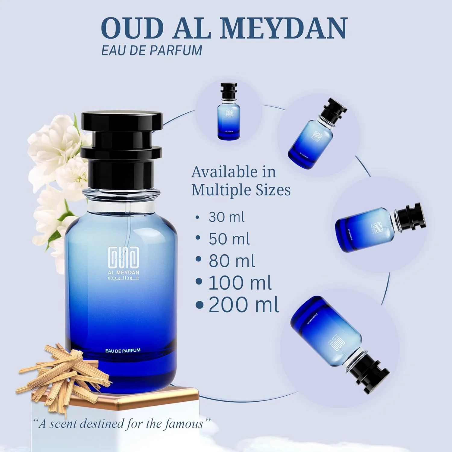 عطر روغنی عود المیدان زنانه - الهام گرفته از Floraa Gorgoeus Jasmyn - روغن عطر بدون الکل با رایحه یاس، گل رز دمشقی و چوب صندل - رایحه ماندگار (80 میلی لیتر)