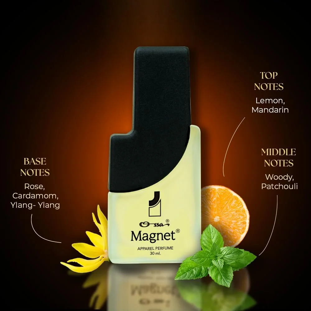 عطر унисекс لباس Ossa Magnet 30ml x 3 با رایحه لیمو، نارنگی، هل، چوبی، نعناع هندی | رایحه ماندگار برای آقایان و بانوان | ادو پرفیوم ممتاز (بسته 3 عددی) عطر унисекс لباس Ossa Magnet 30ml x 3 با رایحه لیمو، نارنگی، هل، چوبی، نعناع هندی | رایحه ماندگار برای آقایان و بانوان | ادو پرفیوم ممتاز (بسته 3 عددی)