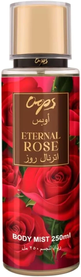 اسپری بادی میست OOPS - رز ابدی | میست معطر با رایحه عالی | ترکیبی معطر از گل رز | رایحه گلی با طراوت برای شادابی تمام روز | 250 میلی لیتر
