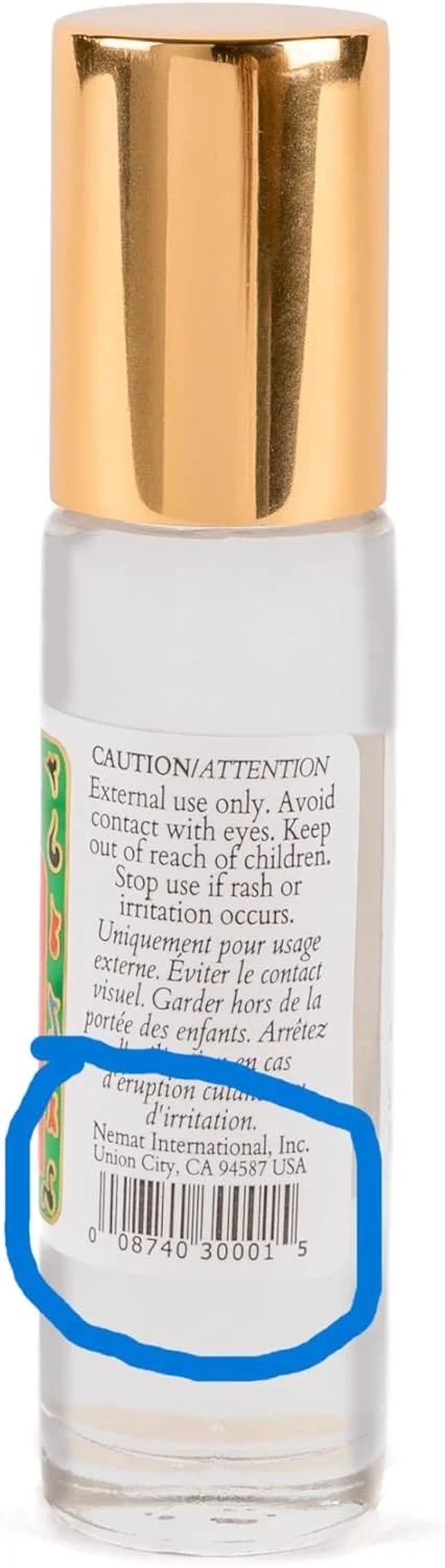 عطر روغنی عنبر آمینزر نمات اینترنشنال - عنبر سفید از فرگرنسز (10 میلی لیتر / 0.34 fl Oz)