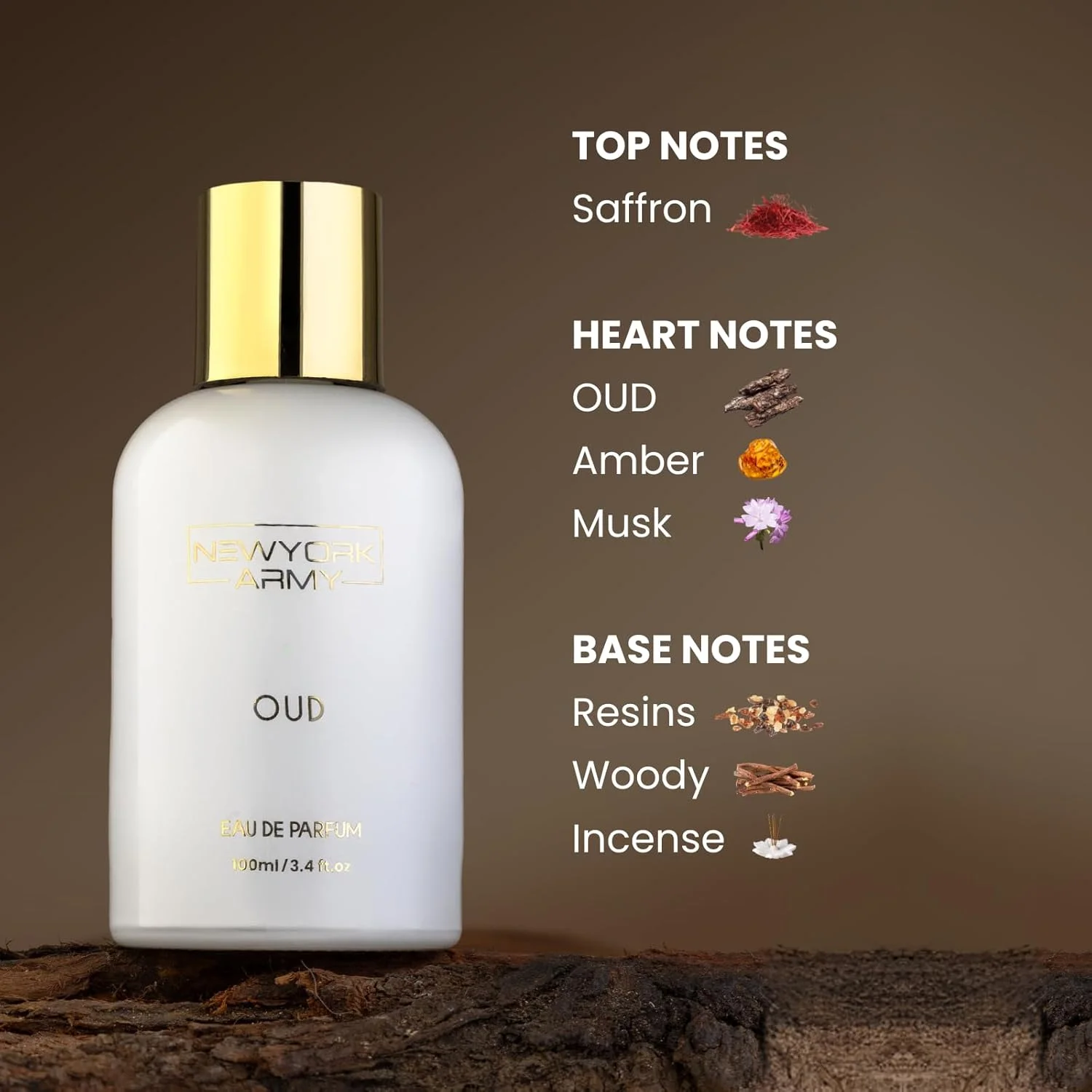 عطر نیویورک آرمی - عود 100 میلی لیتر | عطر ماندگار برای مردان و زنان | ادو پرفیوم مردانه و زنانه | رایحه یونیسکس | هدیه برای زن و شوهر | رایحه ممتاز برای مردان و زنان