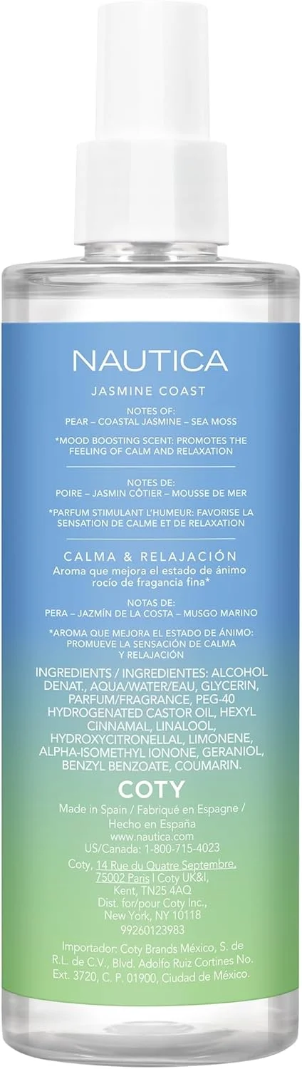 اسپری مو و بدن زنانه ناتیکا مدل Jasmine Coast، عطر تقویت کننده خلق و خو، آرامش بخش، رایحه گلی-میوه ای، فرمول وگان، ماندگاری طولانی، 250 میلی لیتر اسپری مو و بدن زنانه ناتیکا مدل Jasmine Coast، عطر تقویت کننده خلق و خو، آرامش بخش، رایحه گلی-میوه ای، فرمول وگان، ماندگاری طولانی، 250 میلی لیتر