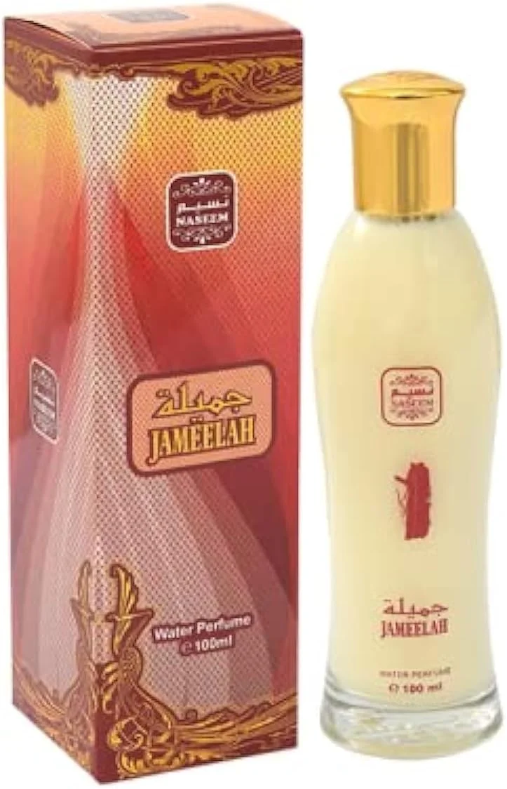 عطر نسیم جمیله آکوا 100 میلی لیتر - رایحه لوکس بدون الکل برای زنان و مردان | ماندگاری طولانی، رایحه ضد حساسیت با رایحه های گل رز، یاس، مشک و چوب صندل