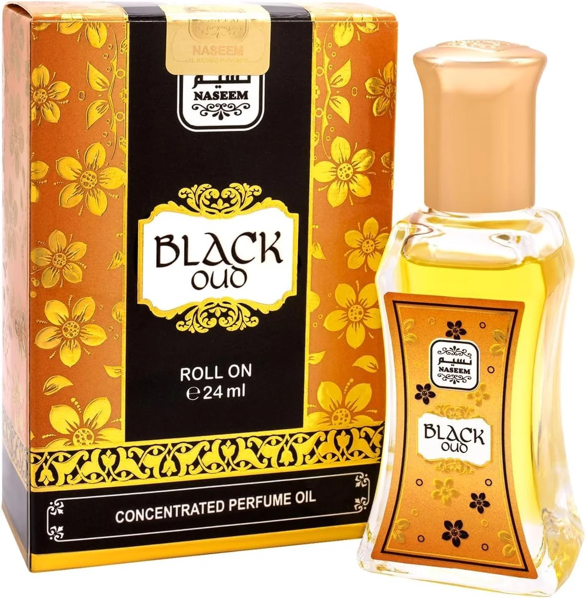 عطر روغنی رولی نسیم بلک عود 24 میلی لیتر - بدون الکل، ماندگاری طولانی، مناسب آقایان و بانوان، حاوی روغن های طبیعی برای پوست حساس - ضد حساسیت