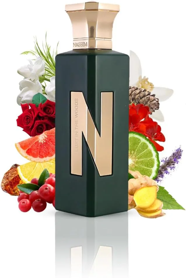 عطر آبی نسیم Lost in the Woods 75 میلی لیتر سری N - ادو پرفیوم ملایم برای مردان و زنان - رایحه غیر الکلی ماندگار - رایحه طراوت بخش مرکبات، گل و چوب صندل