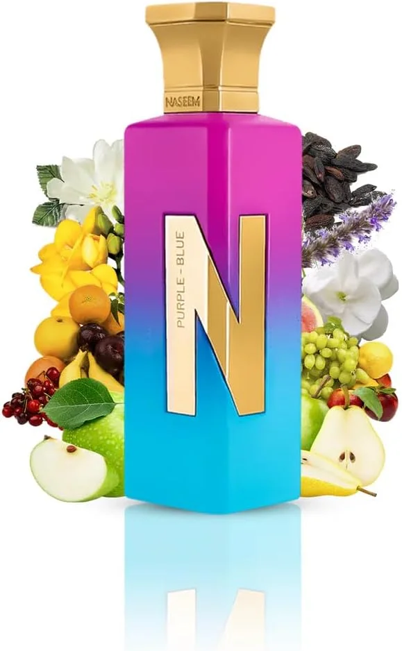 عطر نسیم پرفیومز بنفش آبی آکوا سری N با رایحه ملایم ادو پرفیوم مردانه و زنانه 75 میلی لیتر