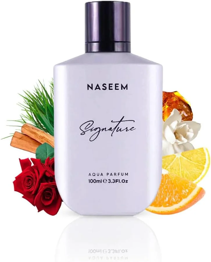 عطر ادو پرفیوم 100 میلی لیتری NASEEM Signature - عطر عربی شیک унисекс برای مردان و زنان - رایحه ظریف و ماندگار با نت های غنی عربی و رایحه ای پیچیده