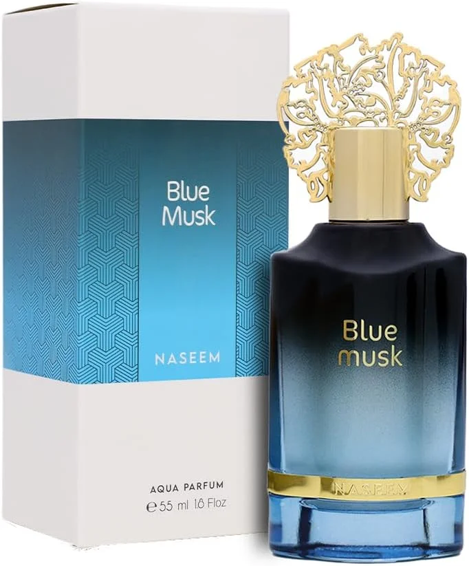 ادو پرفیوم مردانه نسیم مدل Blue Musk Aqua حجم 55 میلی لیتر | عطر لوکس مردانه | طبیعی، بدون الکل، ماندگاری طولانی ادو پرفیوم مردانه نسیم مدل Blue Musk Aqua حجم 55 میلی لیتر | عطر لوکس مردانه | طبیعی، بدون الکل، ماندگاری طولانی