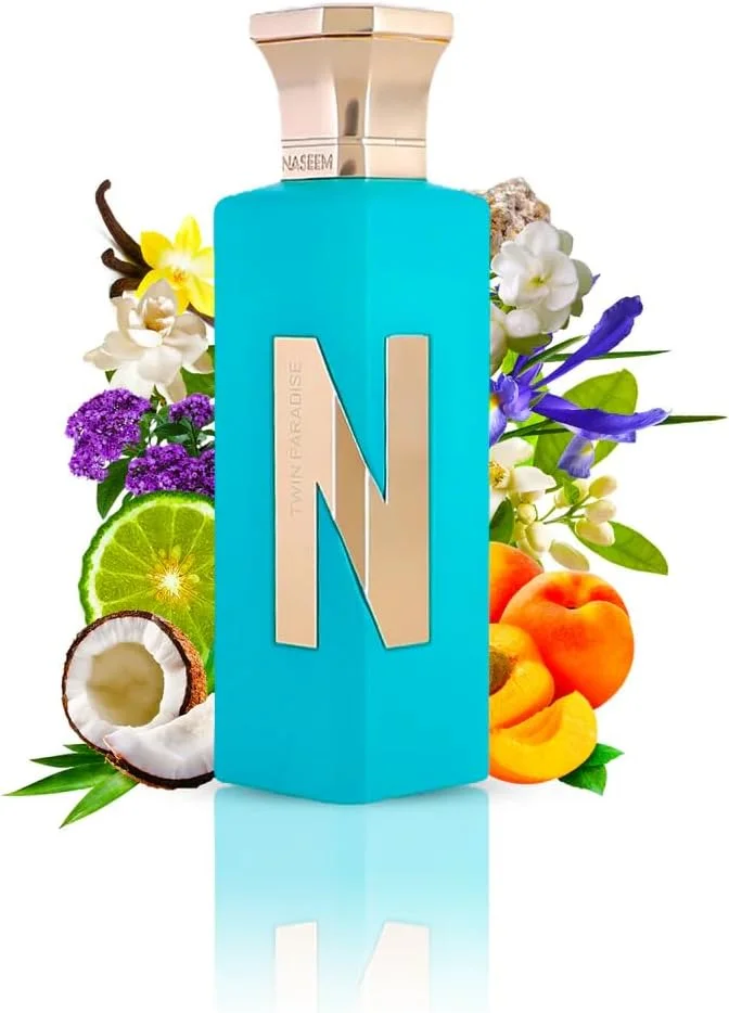 عطر زنانه و مردانه نسیم مدل Twin Paradise Aqua حجم 75 میل سری N - ادو پرفیوم بدون الکل با رایحه ملایم، ماندگاری طولانی و ضد حساسیت مناسب برای هر مناسبت