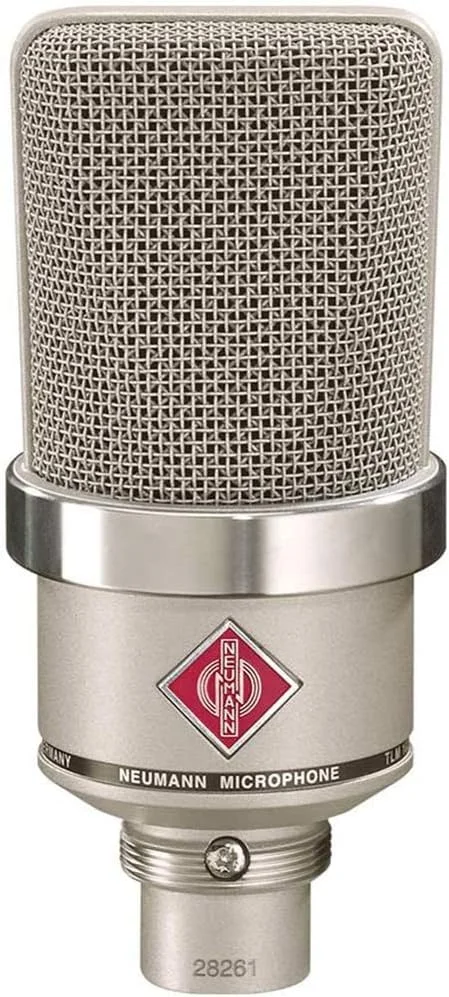 میکروفون استودیویی کاندنسر دیافراگم بزرگ نویمان TLM-102 (نیکل) به همراه لرزهگیر و پاپ فیلتر میکروفون استودیویی کاندنسر دیافراگم بزرگ نویمان TLM-102 (نیکل) به همراه لرزهگیر و پاپ فیلتر