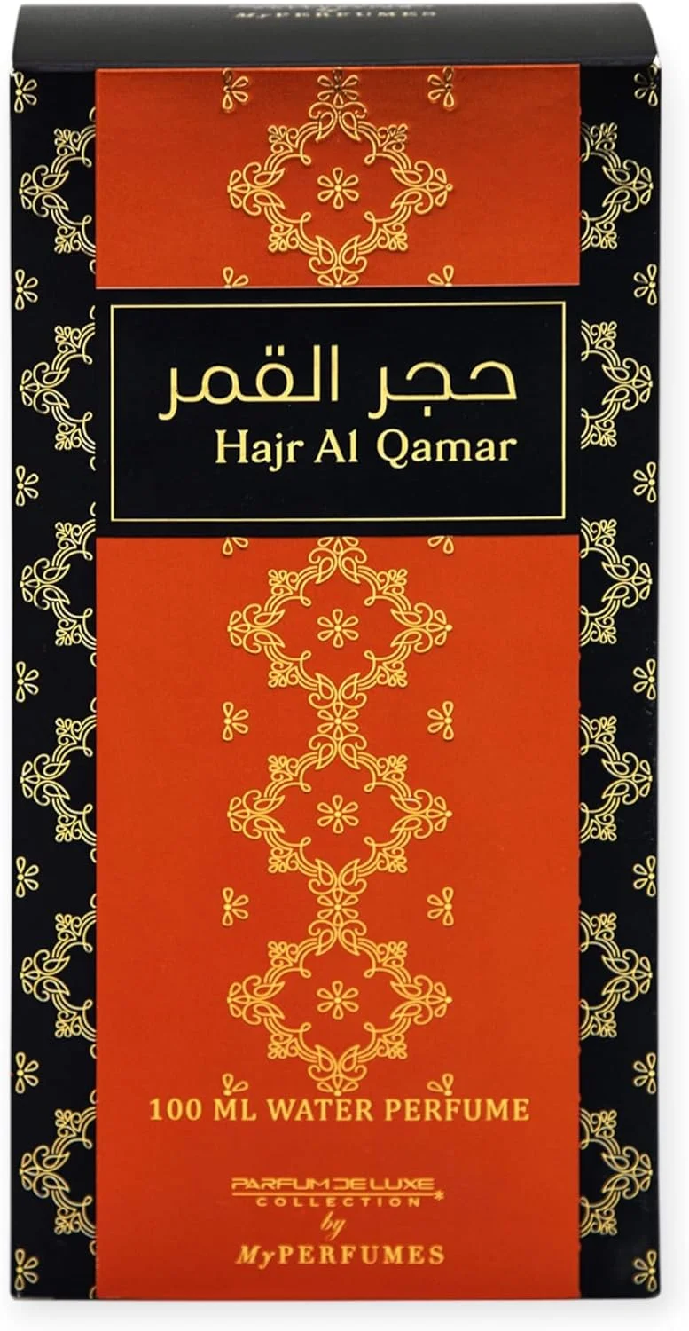 عطر حاجر القمر از برند My Perfumes، از مجموعه PARFUM DELUXE، عطر حلال غیر الکلی برای مردان و زنان، 100 میلی لیتر، ماندگاری طولانی و بدون الکل عطر حاجر القمر از برند My Perfumes، از مجموعه PARFUM DELUXE، عطر حلال غیر الکلی برای مردان و زنان، 100 میلی لیتر، ماندگاری طولانی و بدون الکل