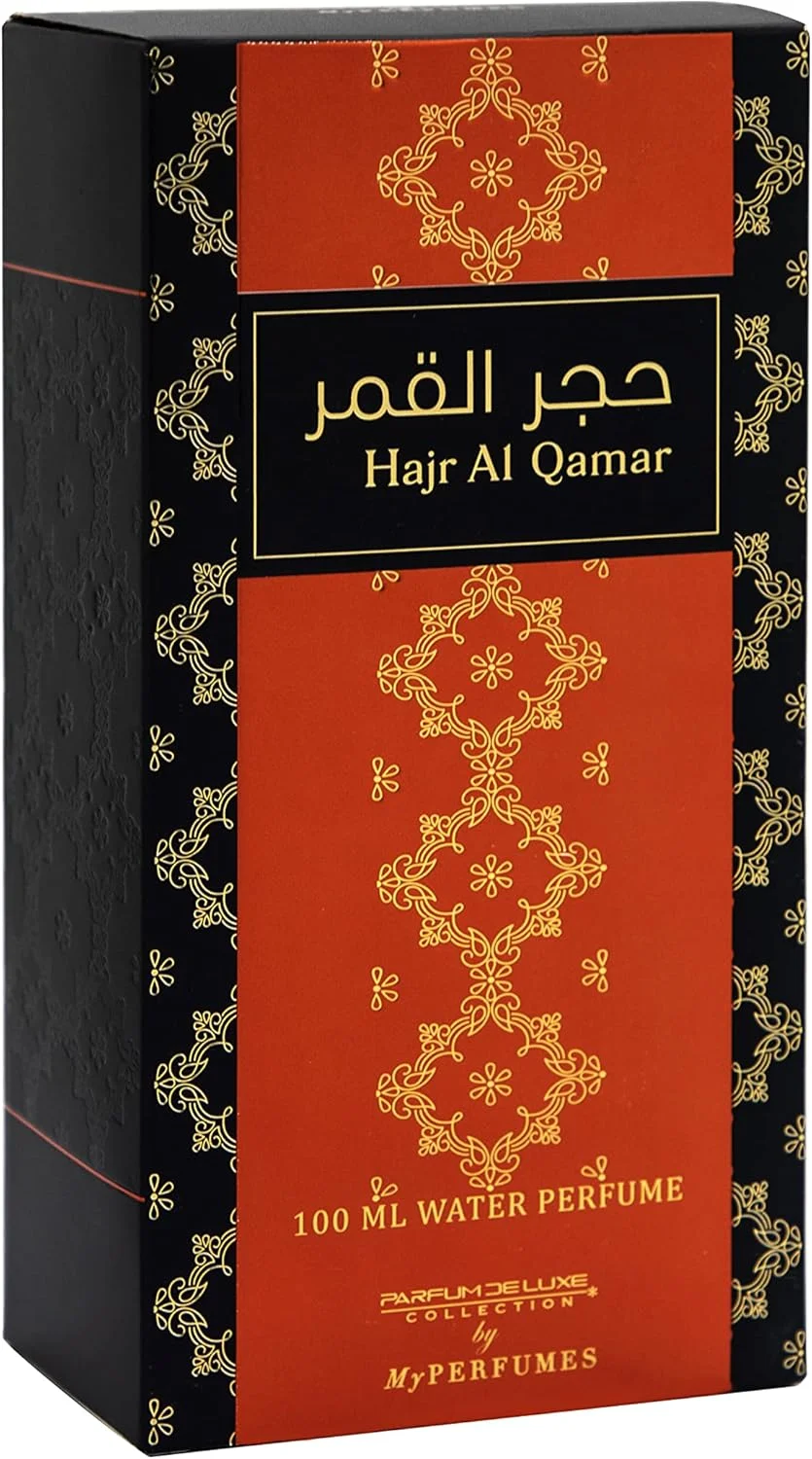 عطر حاجر القمر از برند My Perfumes، از مجموعه PARFUM DELUXE، عطر حلال غیر الکلی برای مردان و زنان، 100 میلی لیتر، ماندگاری طولانی و بدون الکل عطر حاجر القمر از برند My Perfumes، از مجموعه PARFUM DELUXE، عطر حلال غیر الکلی برای مردان و زنان، 100 میلی لیتر، ماندگاری طولانی و بدون الکل