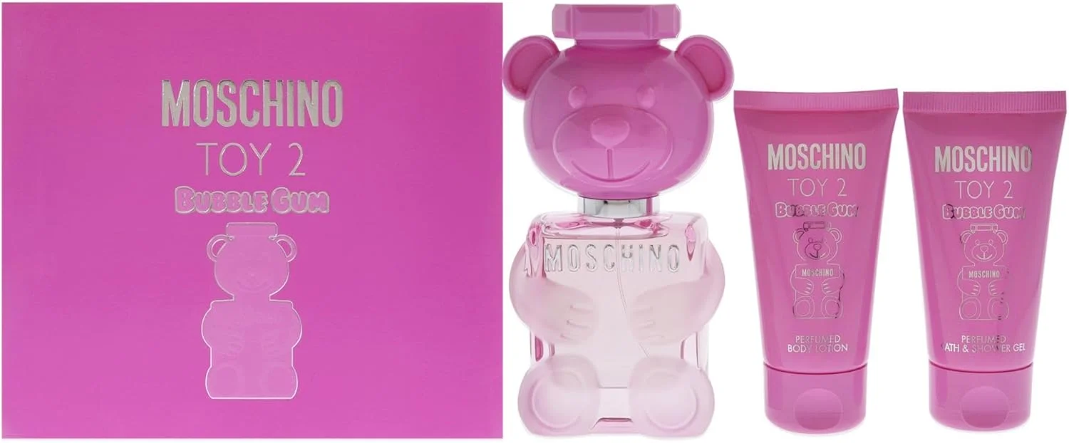 مجموعه هدیه 3 تکه زنانه Moschino Moschino Toy 2 Bubble Gum شامل ادو تویلت 50 میلی لیتری، لوسیون بدن 50 میلی لیتری و ژل حمام و دوش 50 میلی لیتری