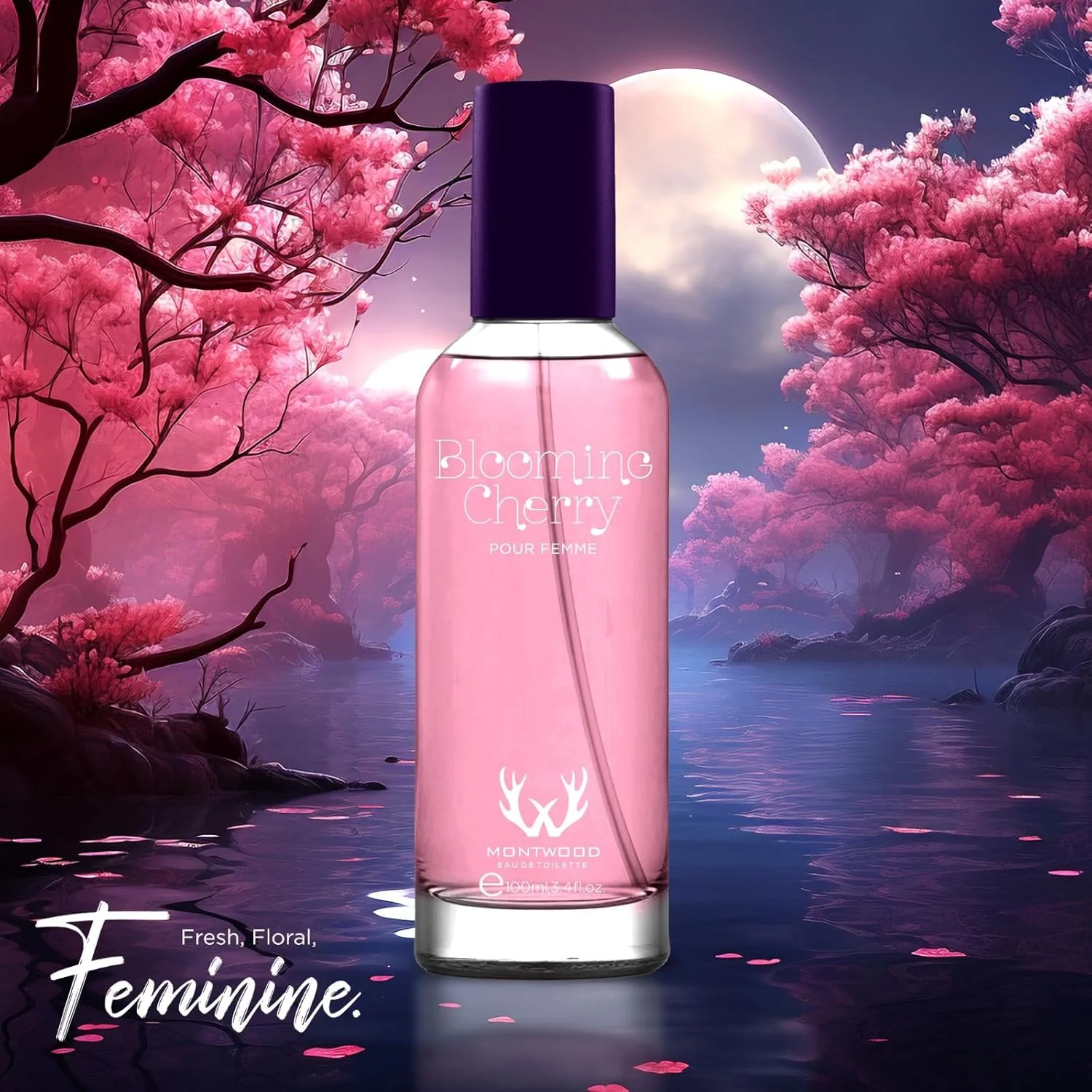 Montwood Blooming Cherry Pour Femme: ادو تویلت زنانه | عطر زنانه 100 میلی لیتر Montwood Blooming Cherry Pour Femme: ادو تویلت زنانه | عطر زنانه 100 میلی لیتر