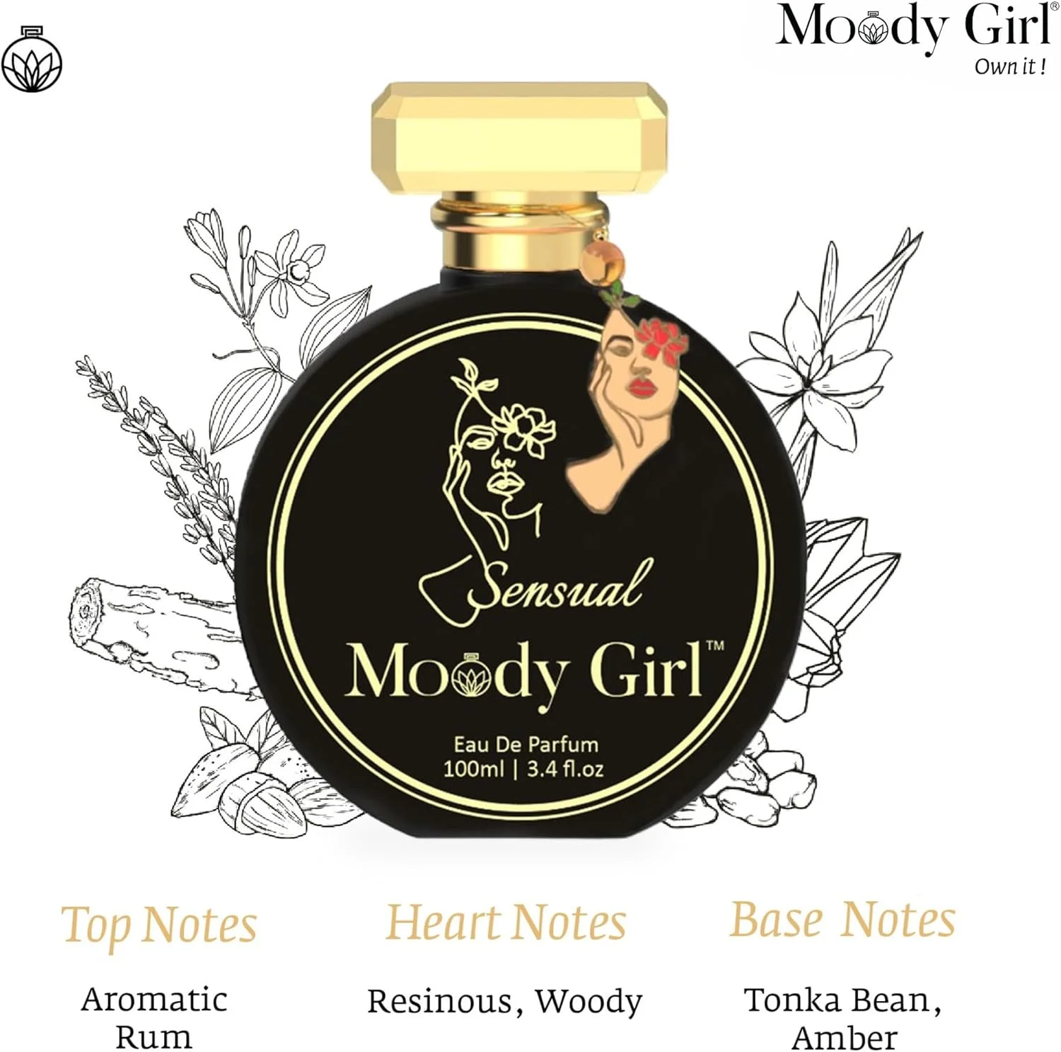 عطر زنانه حسی Moody Girl | رایحه تند دانه تونکا | ادو پرفیوم ماندگار 24 ساعته با صمغ مر | هدیه ولنتاین | عطر جامد ممتاز و لوکس برای هر مناسبت - 100 میلی لیتر عطر زنانه حسی Moody Girl | رایحه تند دانه تونکا | ادو پرفیوم ماندگار 24 ساعته با صمغ مر | هدیه ولنتاین | عطر جامد ممتاز و لوکس برای هر مناسبت - 100 میلی لیتر