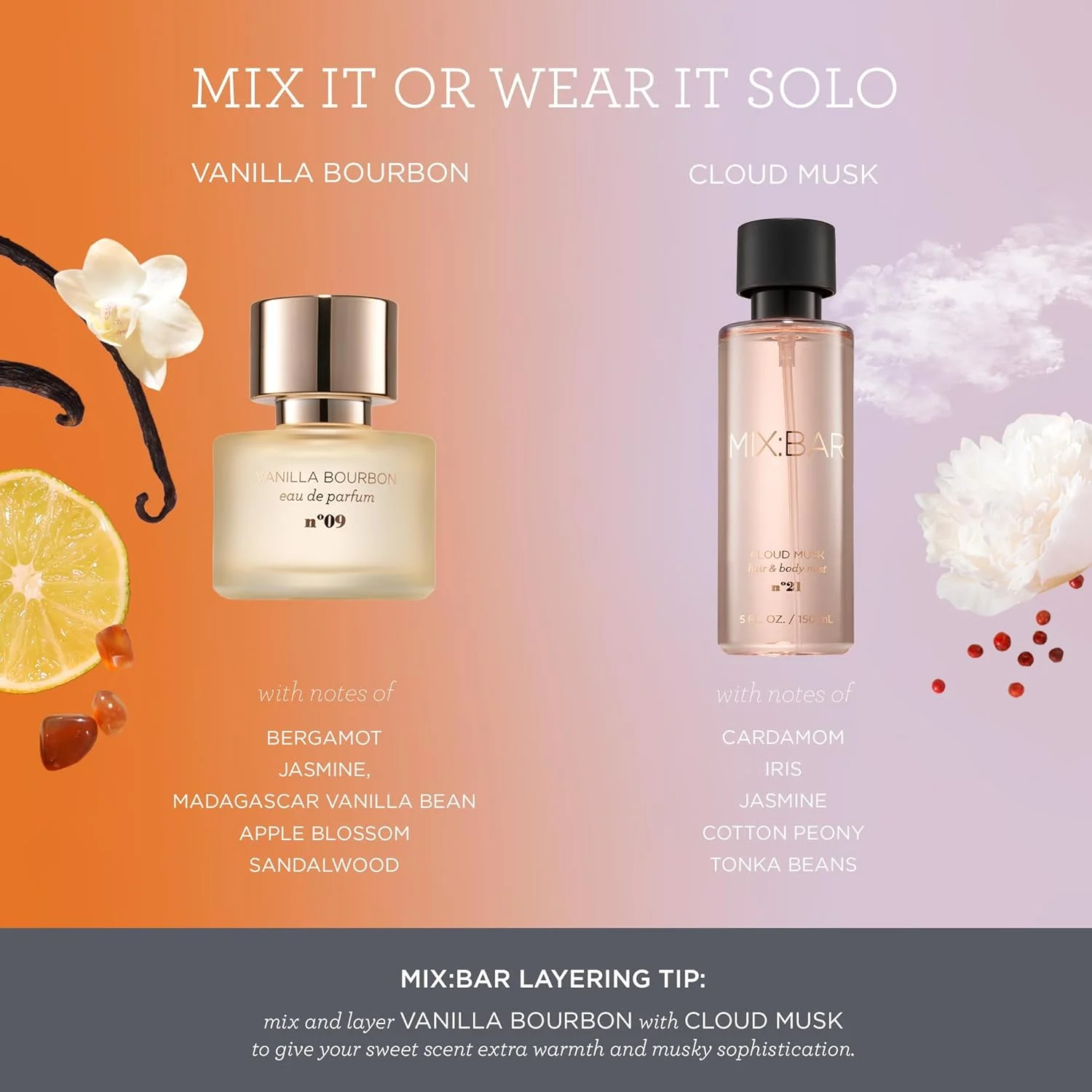ادکلن زنانه وانیل بوربن MIX:BAR EDP - عطر ماندگار برای زنان و استفاده روزمره، بدون پارابن، مواد اولیه تمیز، عطر - اسپری 50 میلی لیتر ادکلن زنانه وانیل بوربن MIX:BAR EDP - عطر ماندگار برای زنان و استفاده روزمره، بدون پارابن، مواد اولیه تمیز، عطر - اسپری 50 میلی لیتر